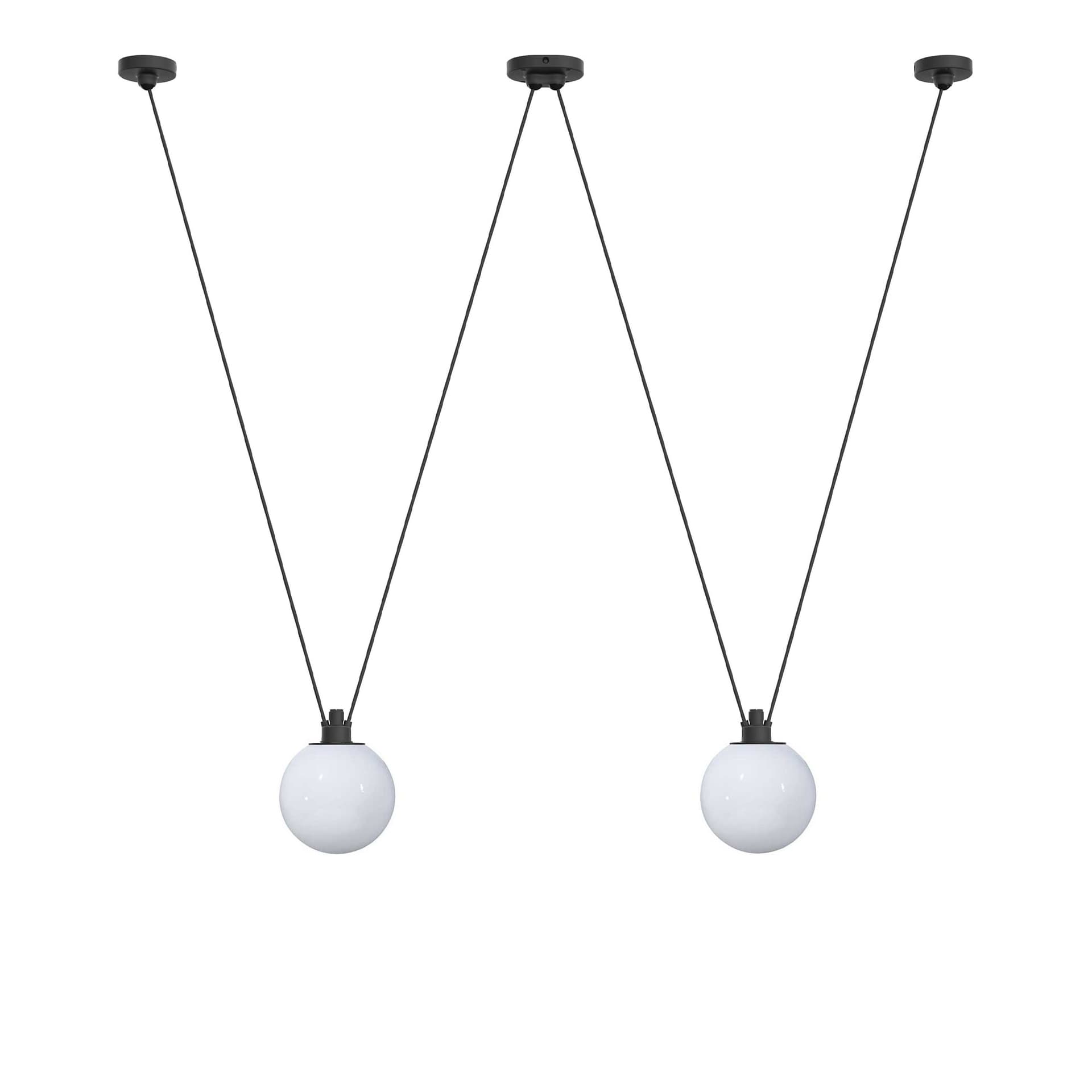 DCWéditions - Les Acrobates De Gras 324 Glass Ball Ø250 - Pendellamper - Bernard-Albin Gras - Gjennomsiktig