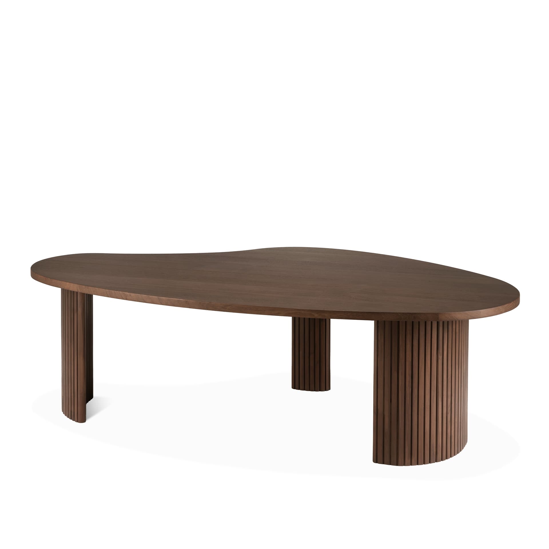 Ethnicraft - Boomerang Coffee Table - Varnished Teak - Brown - Pebble Shape 126 x 74 x 40 - Sofabord - Tre farget - Tre