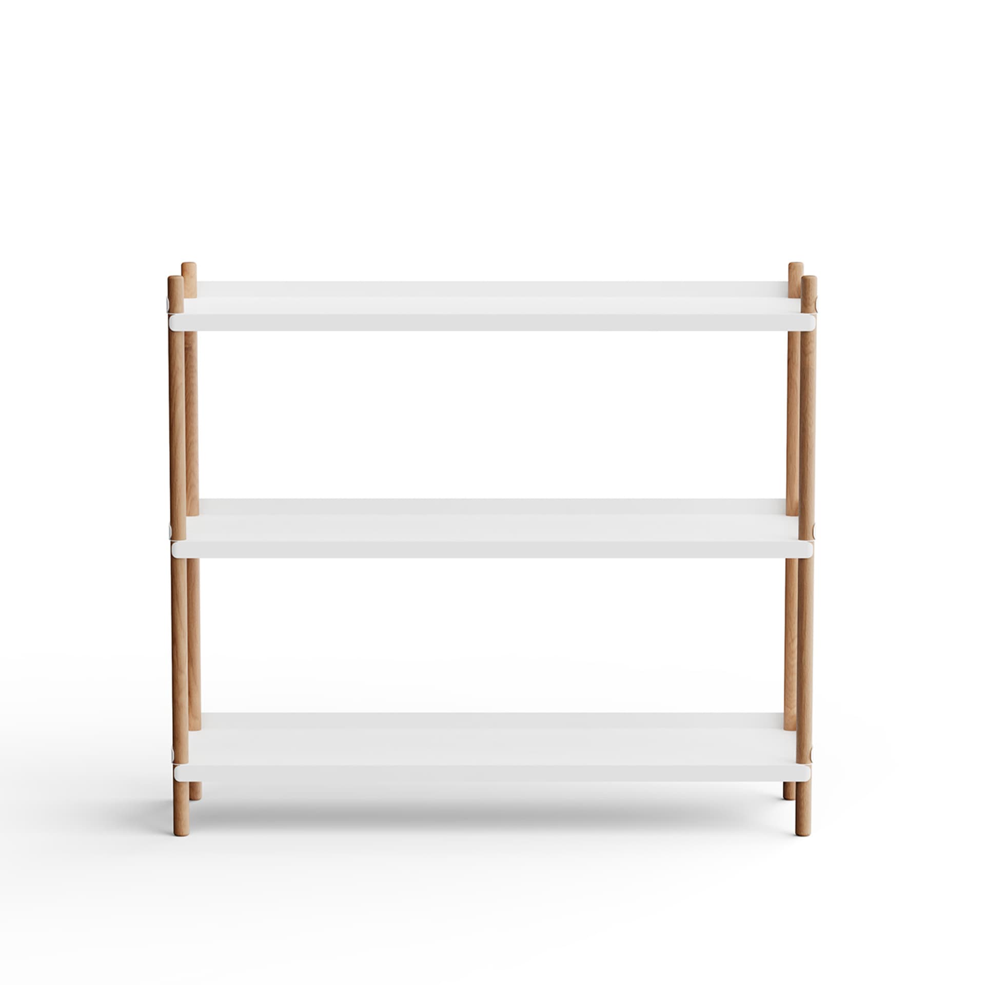 NINE - BOLT Shelving 1000 - 3 shelves Oak Natural White - Hyller & Hyllesystemer - Lennart Ebert - Hvit - Metall/Tre