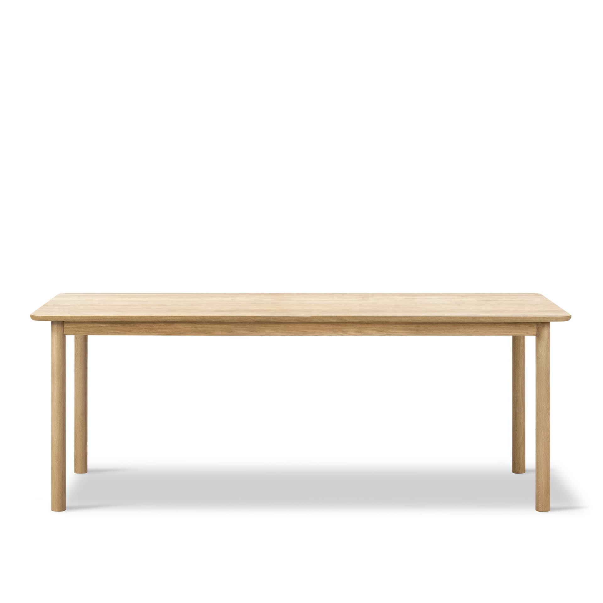 Fredericia Furniture - Plan Wood Table - 4 leg - 200 x 100 cm - height 73 cm - Oak light oil - Rounded edge - Oak light oil - Spisebord - Edward Barber & Jay Osgerby - Tre farget