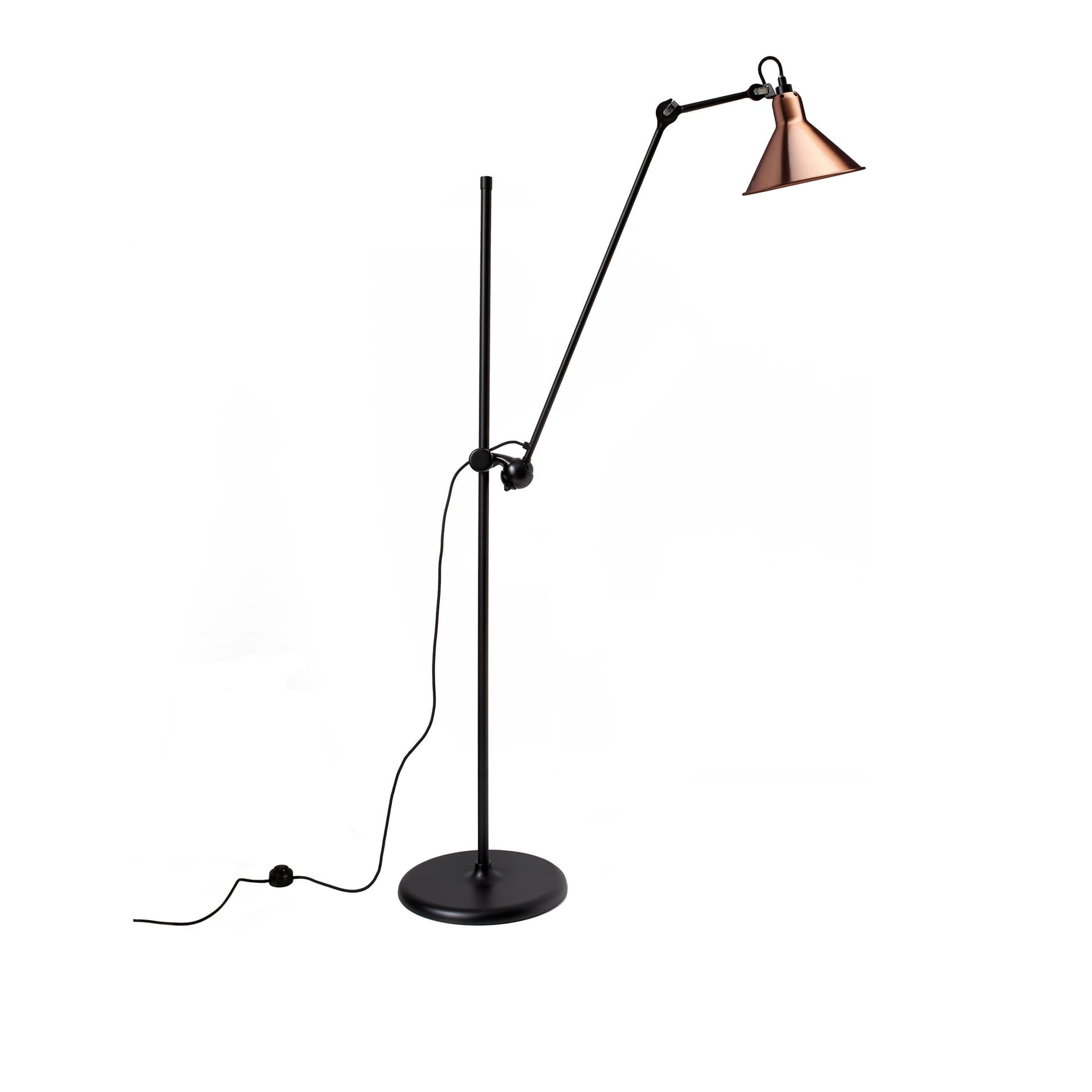DCWéditions - Lampe Gras No215 - Conic - Svart bas, Koppar - Leselamper - Bernard-Albin Gras - Kobber
