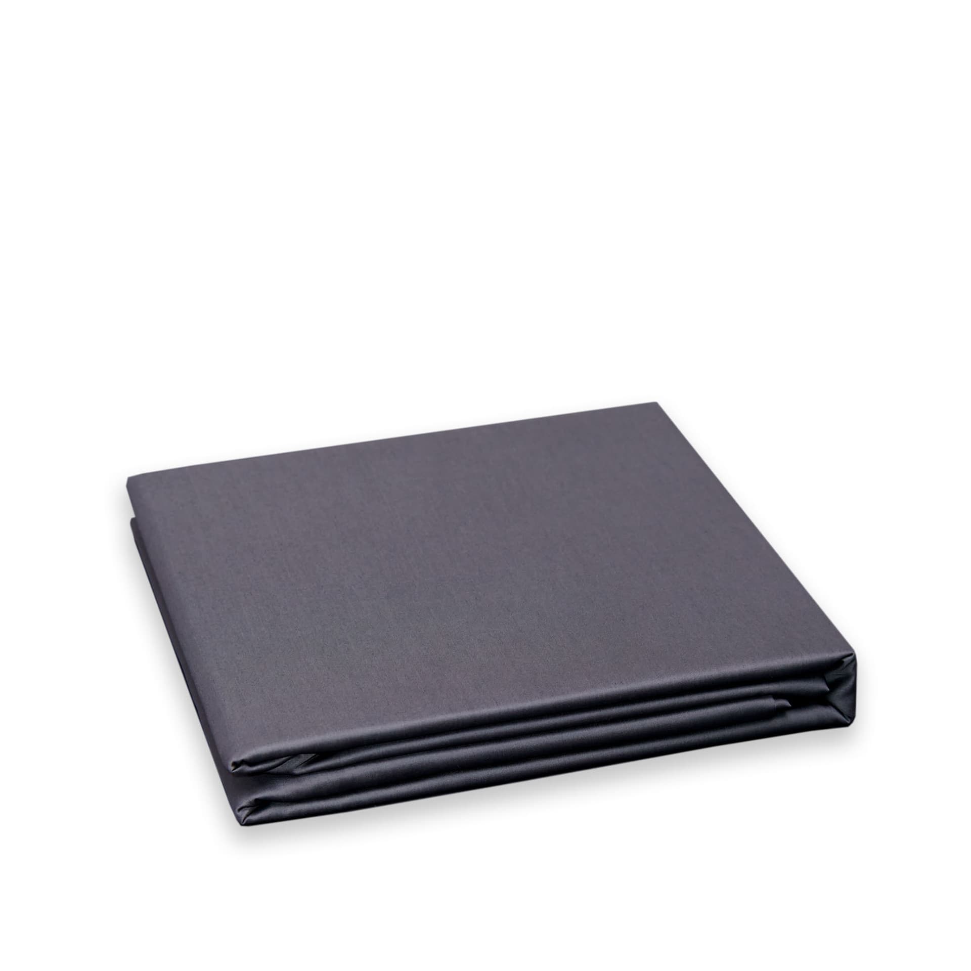 Ogland - Shade kuvertsydd underlaken satin anthracite grey 90x200 cm - Laken - Svart - Bomull