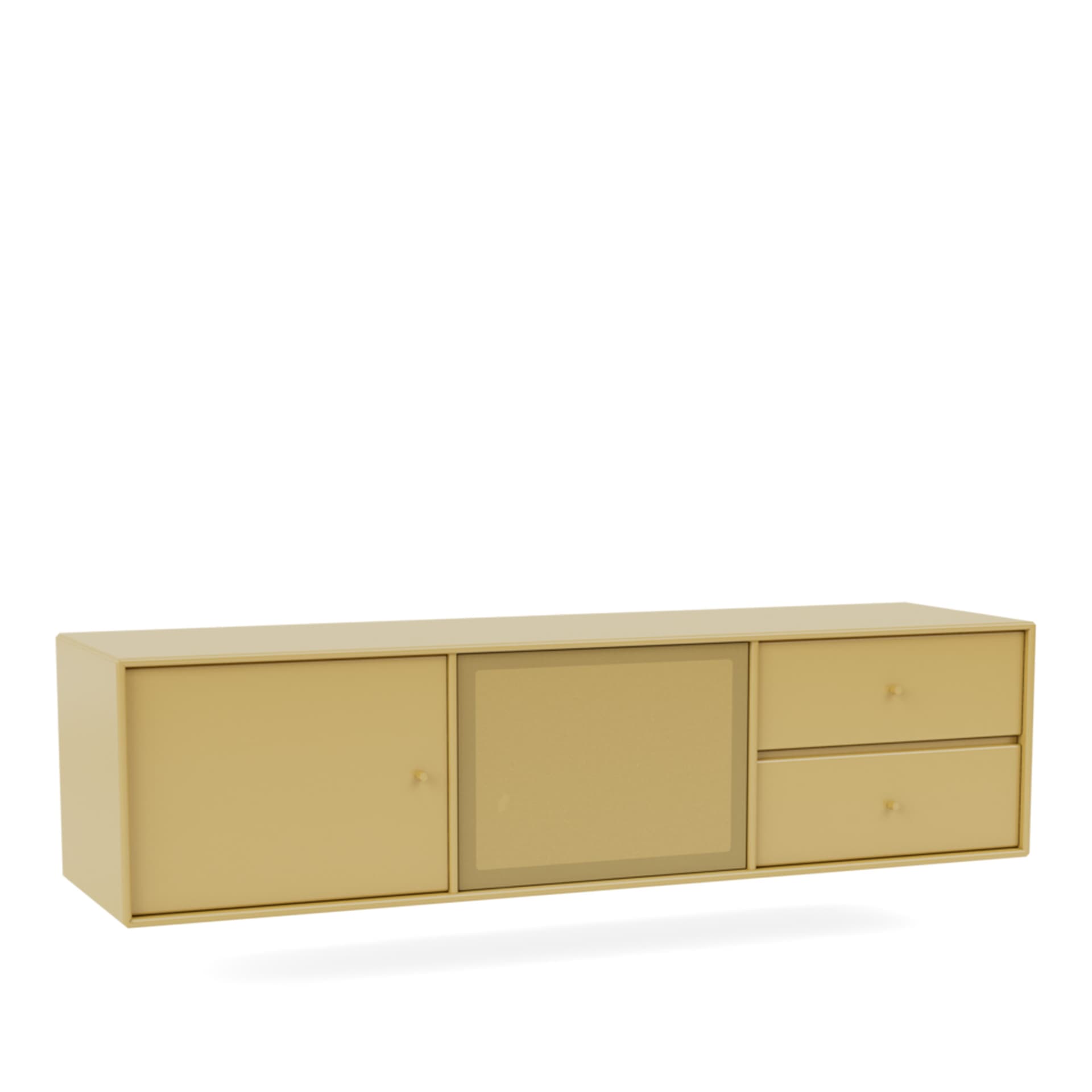 Montana - Octave Vi TV Bench 157-Cumin 04 Suspension Rails - TV-benker - Peter J. Lassen - Gul - Tre
