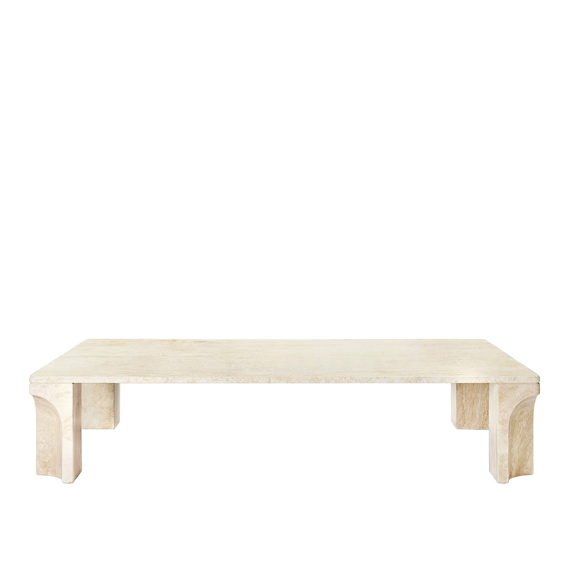 Gubi - Doric Coffee Table Rectangular / Neutral White - Sofabord - GamFratesi - Hvit - Stein
