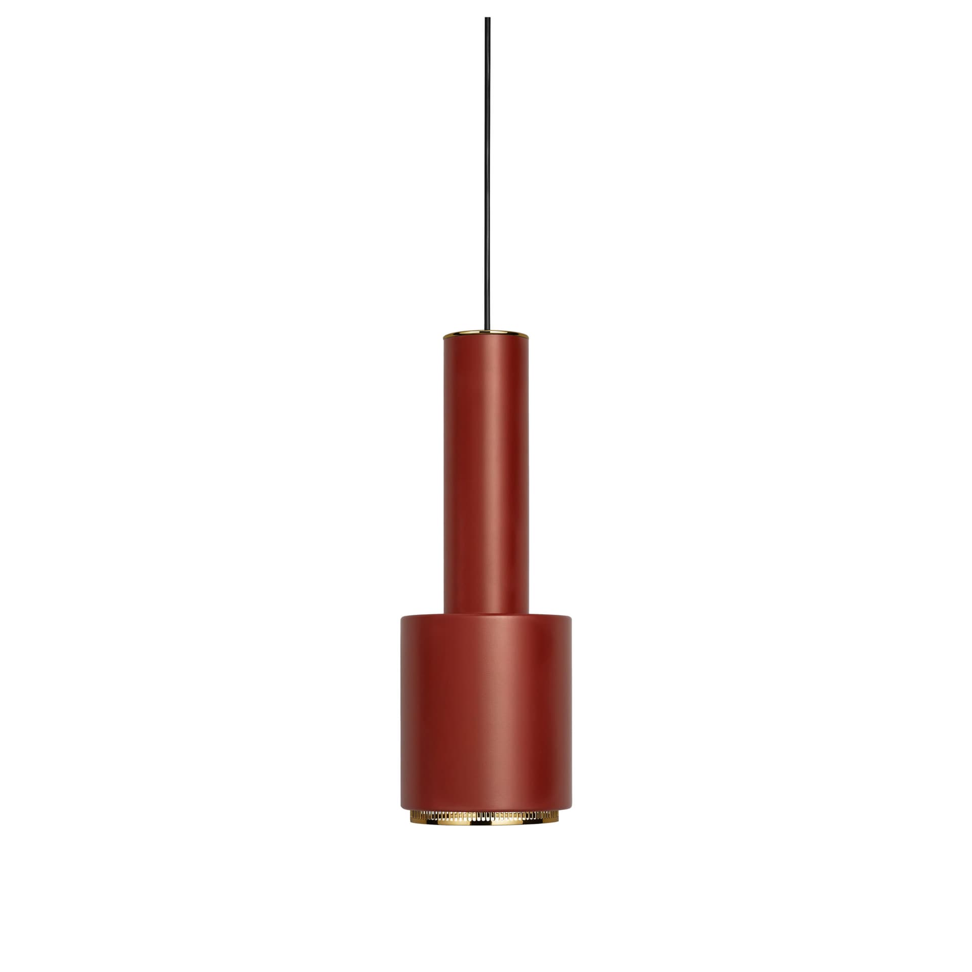 Artek - A110 Hand Grenade pendellampe rød/messing - Pendellamper - Alvar Aalto - Rød - Metall