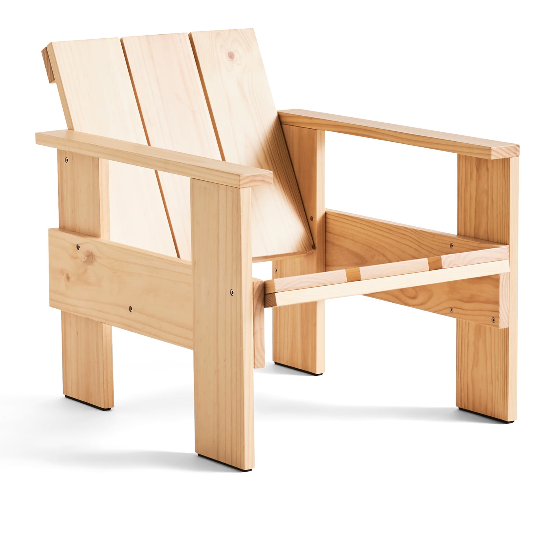 HAY - Crate Lounge Chair / Water-Based Lacquer pinewood - Loungestoler - Gerrit Rietveld - Tre farget - Tre