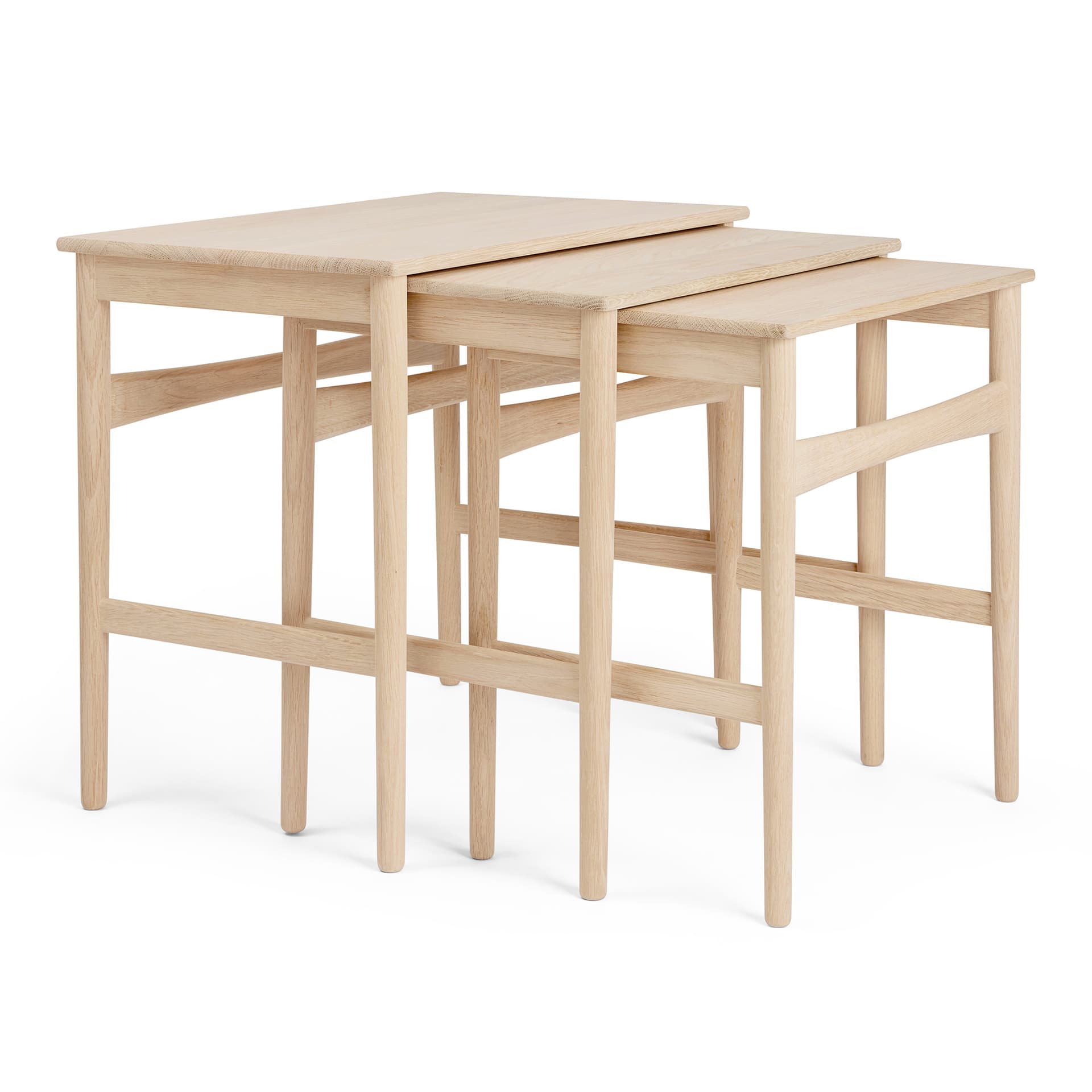 Carl Hansen - CH004 Nesting Table Oak Oil - Småbord & sidebord - Hans J. Wegner - Tre farget - Tre
