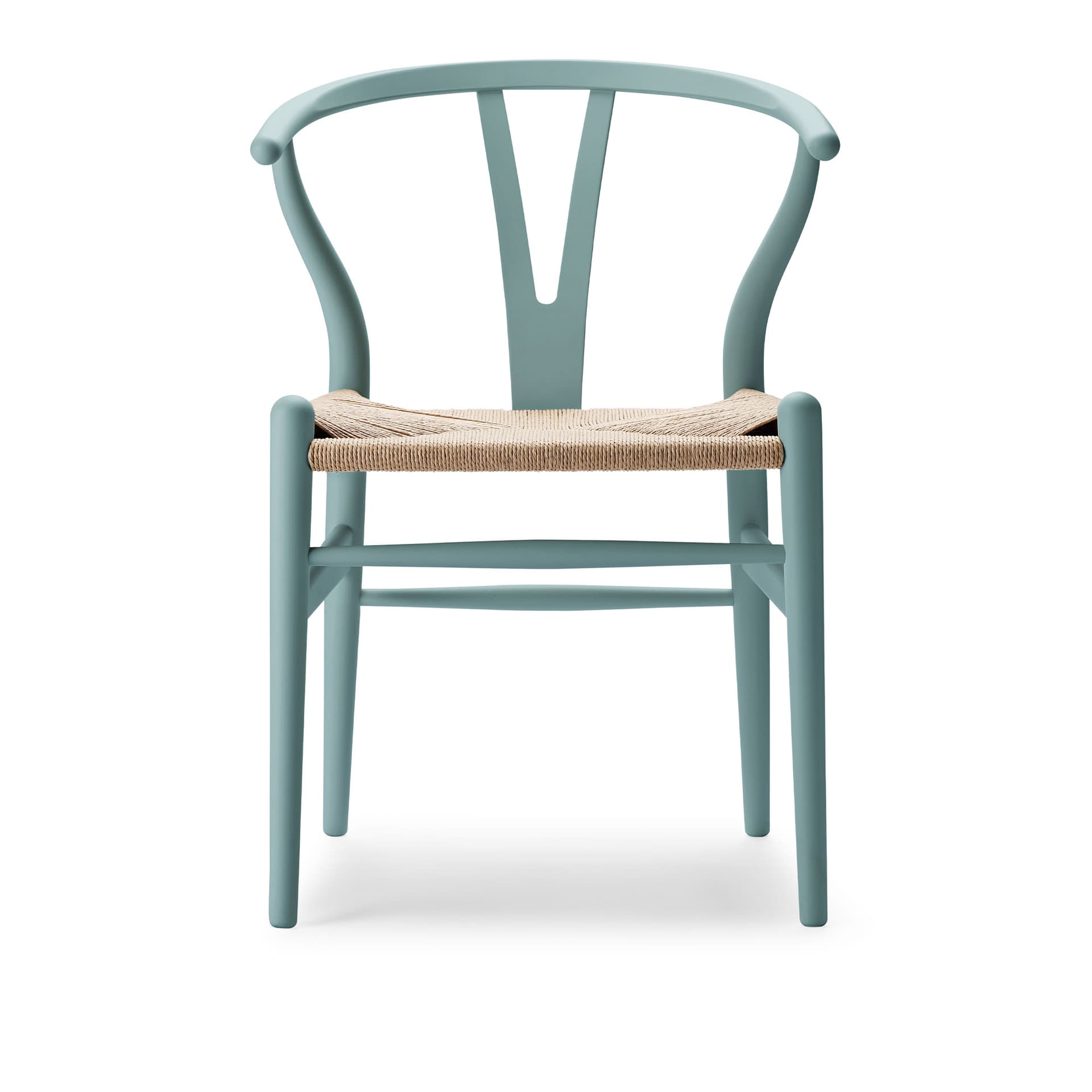 Carl Hansen - CH24 Y-stolen Bok Pewter - Spisestoler - Hans J. Wegner - Blå - Papir/Tre