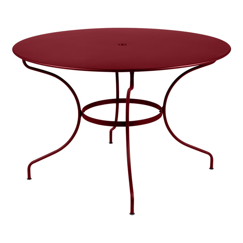Fermob - Opera+ Table 117 cm Chili 43 - Utendørs spisebord - Rød - Metall