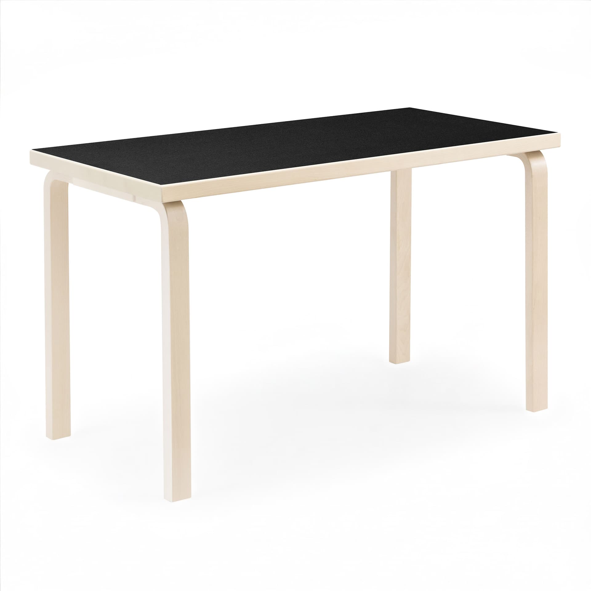 Artek - Aalto Bord 80A, Svart linoleum, Klarlackad - Spisebord - Alvar Aalto - Svart - Tre