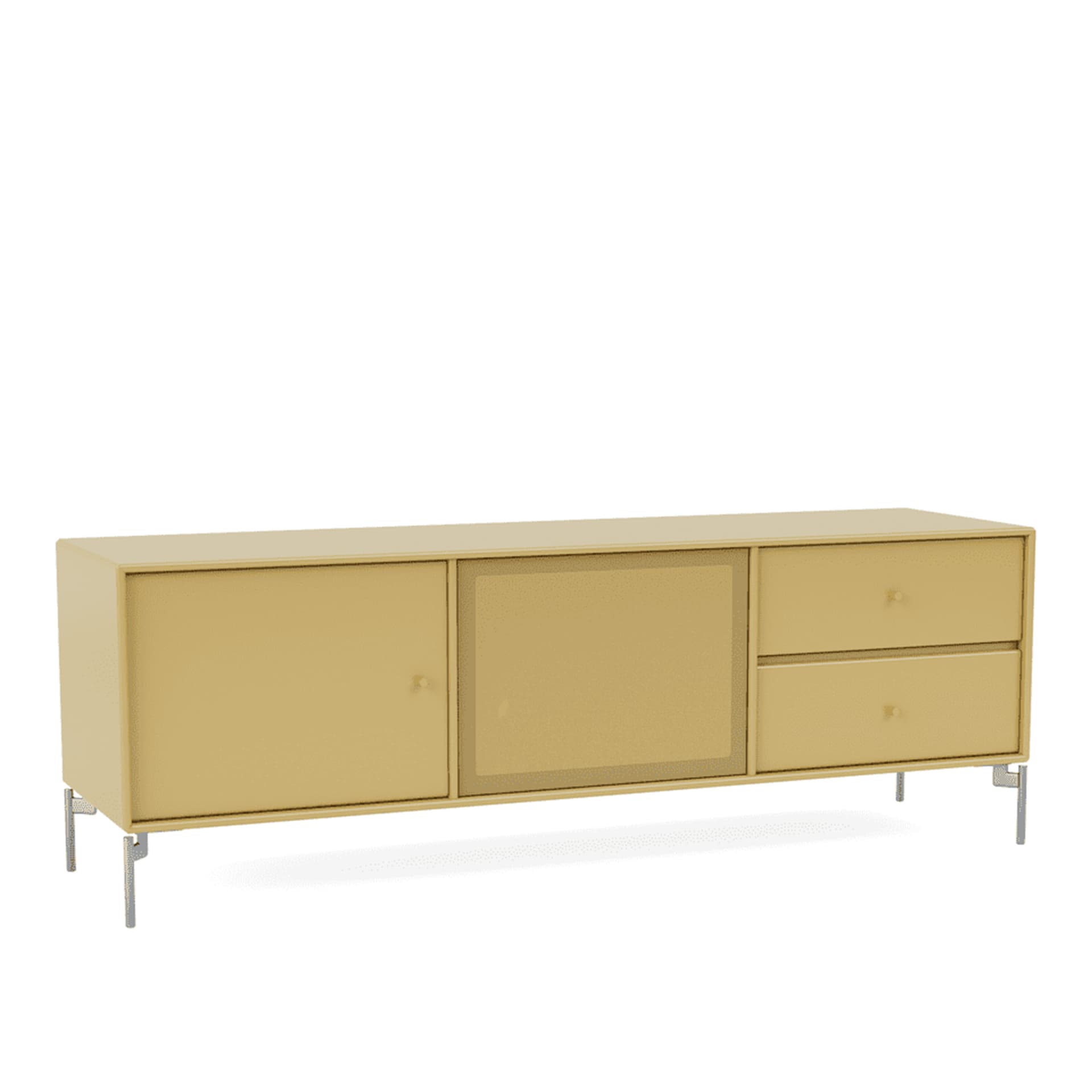 Montana - Octave Vi TV Bench 157-Cumin Matt Chrome - TV-benker - Peter J. Lassen - Gul - Tre