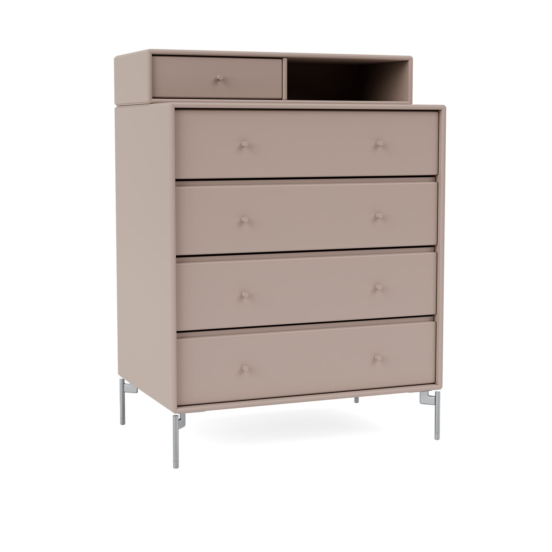 Montana - Keep Chest Of Drawers - Mushroom / Matt Chrome Legs - Skjenker - Peter J. Lassen - Beige - Tre