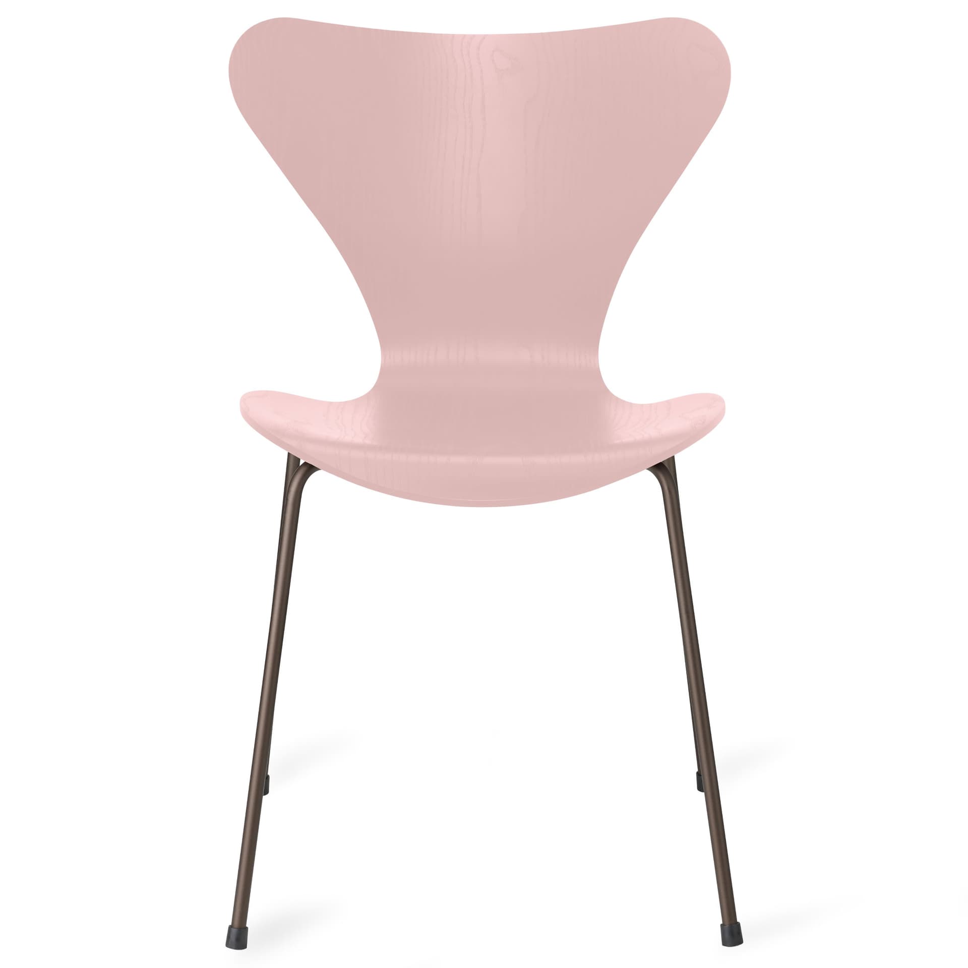 Fritz Hansen - Series 7 stol 3107 farget askfiner stålram brun bronse pale rose - Spisestoler - Arne Jacobsen - Rosa - Metall/Tre