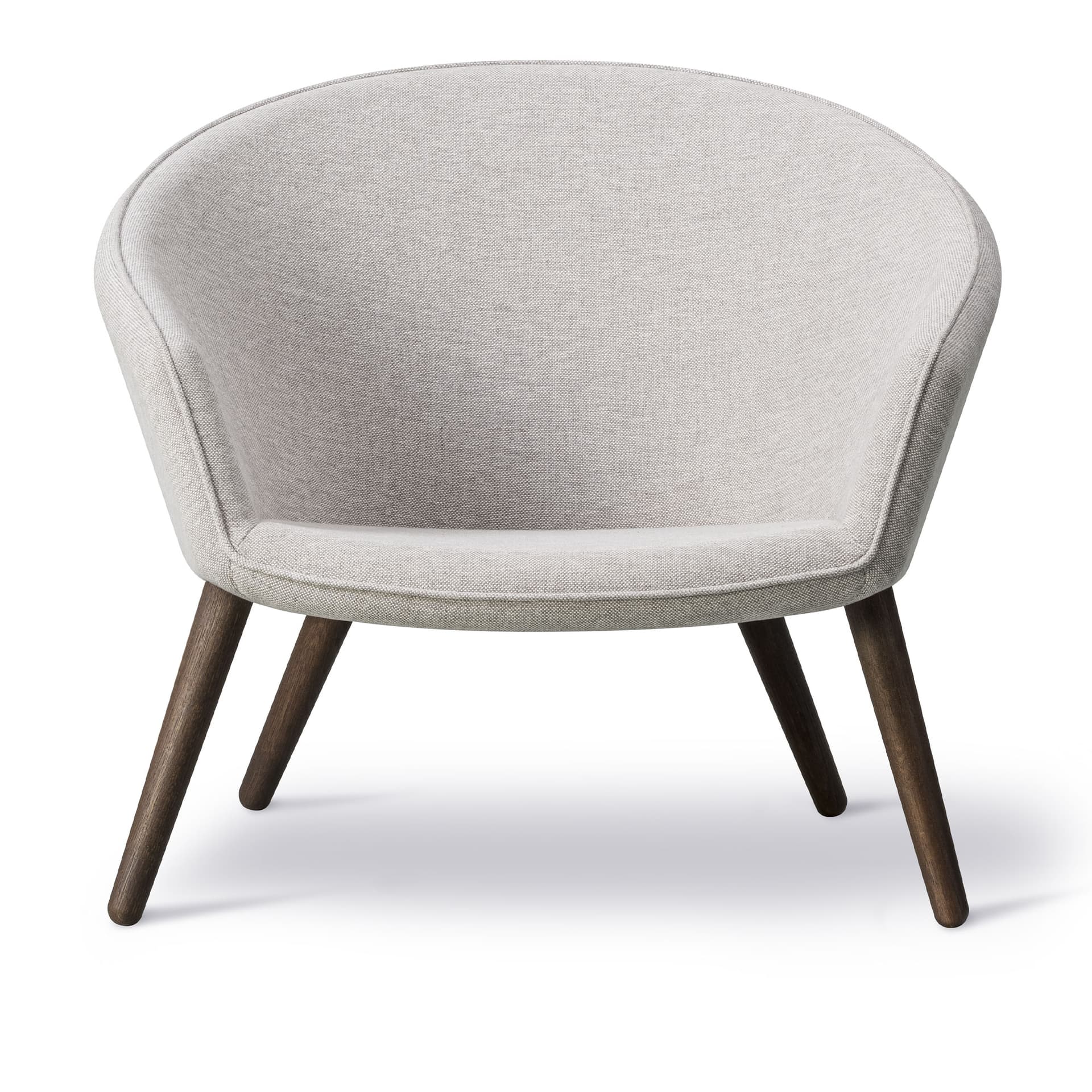Fredericia Furniture - Ditzel Lounge Chair, Smoked Oak Stained, Fabric Cat. 2 - Clay 12 - Lenestoler - Nanna Ditzel - Grå - Tre/Tekstilmateriale