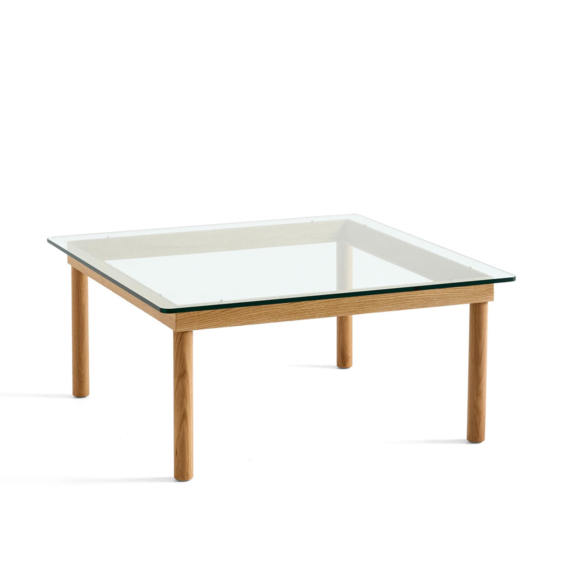 HAY - Kofi Water-Based Lacquered Oak Frame W. Clear Glass Tabletop 80X80 - Sofabord - Martin Solem - Tre farget