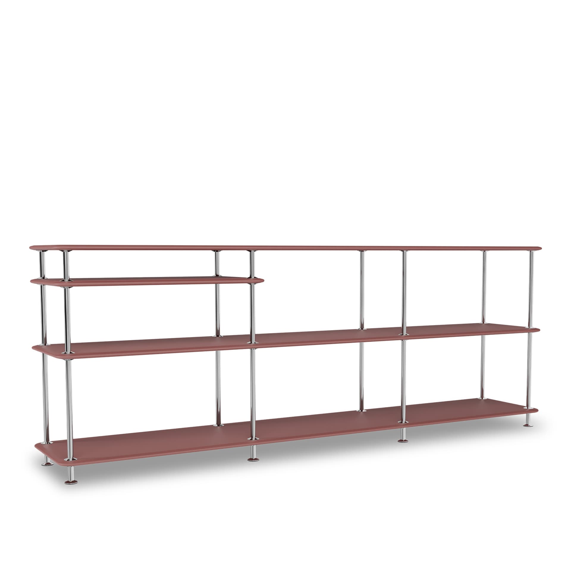 Montana - Montana Free 222100 231-Masalastructure 44C-Chrome - Hyller & Hyllesystem - Jakob Wagner - Rød - Metall/Tre