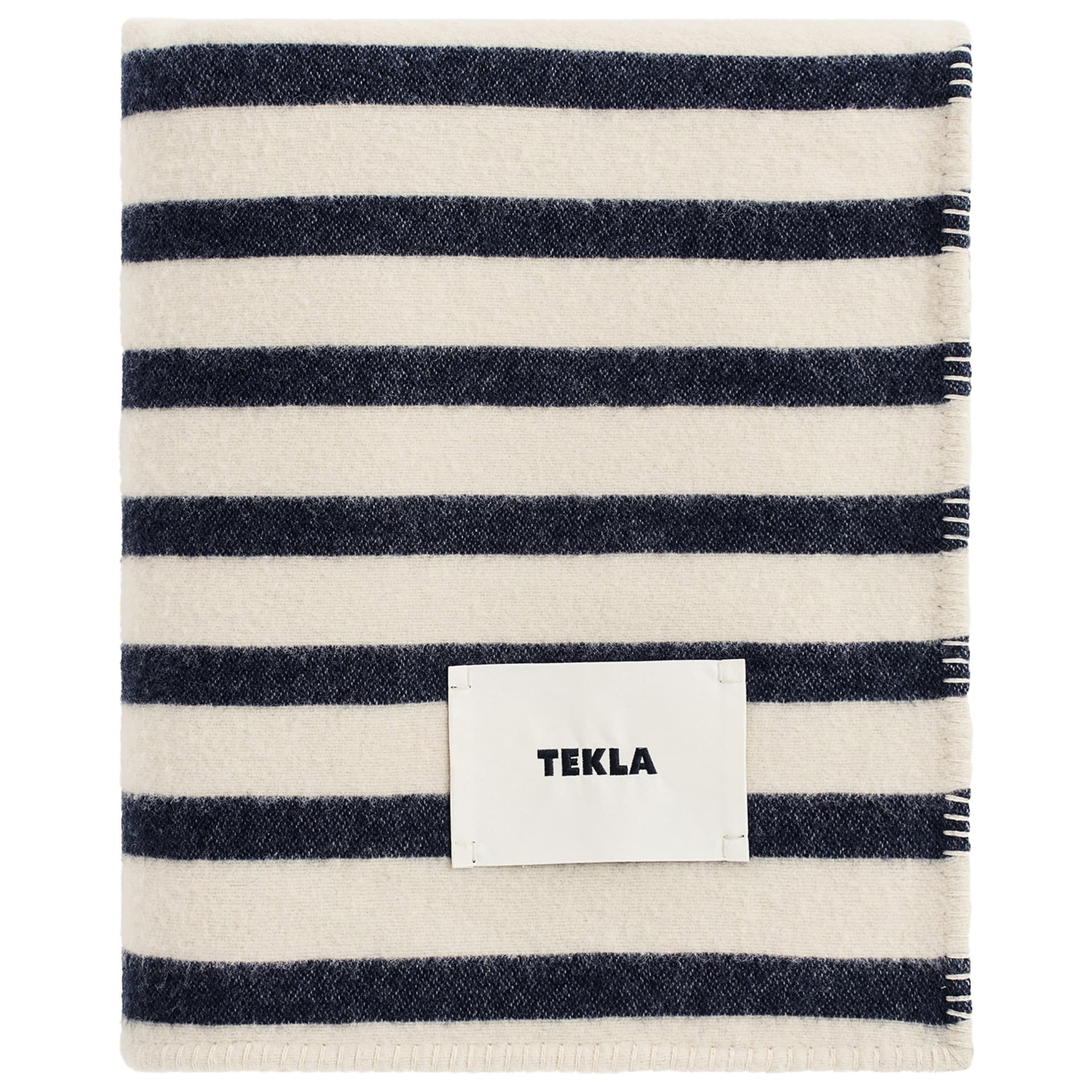 Tekla - Blanket Stripes Magpie Stripes - Pledd og tepper - Svart,Hvit - Bomull