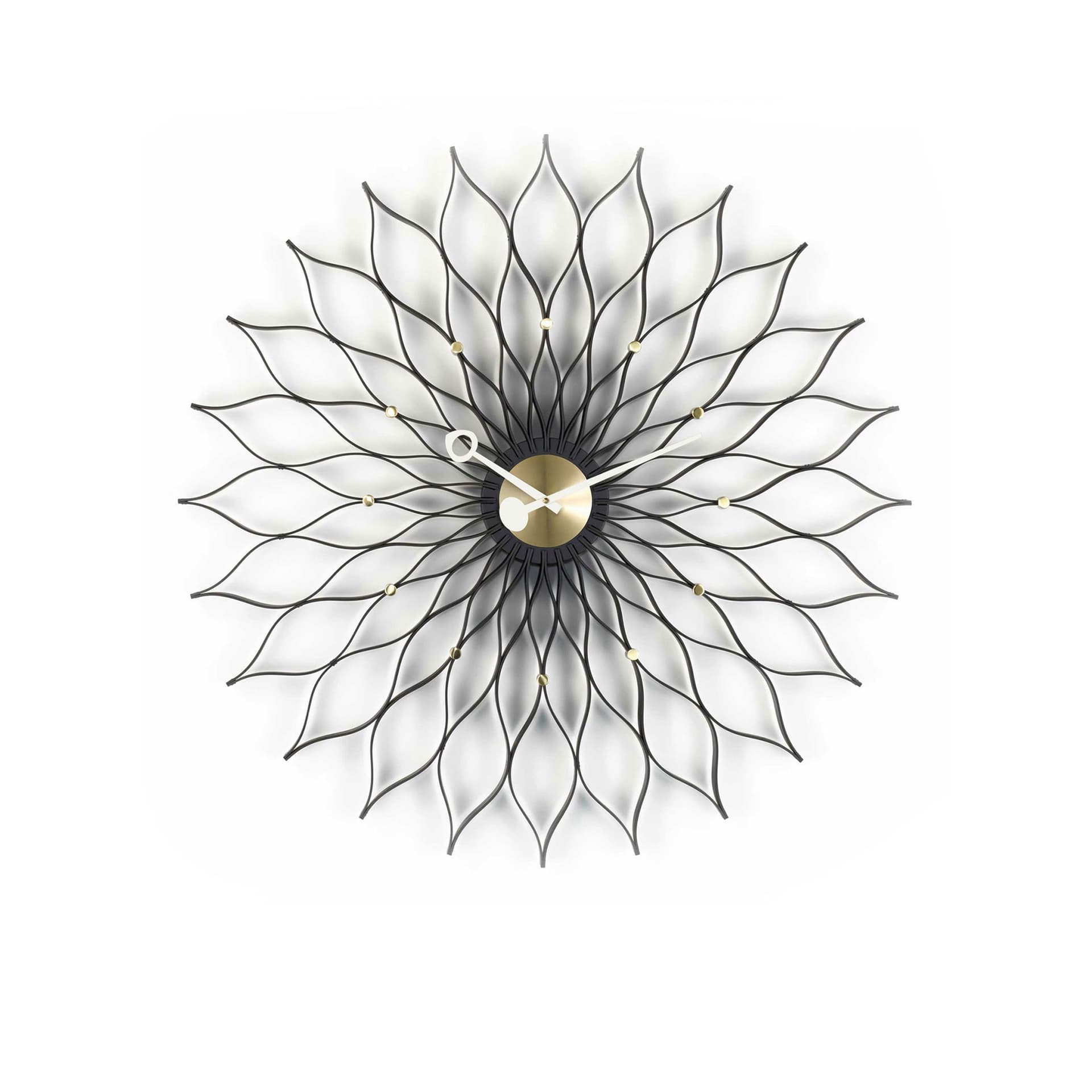 Vitra - Sunflower Clock, Black/brass - Klokker - George Nelson - Svart