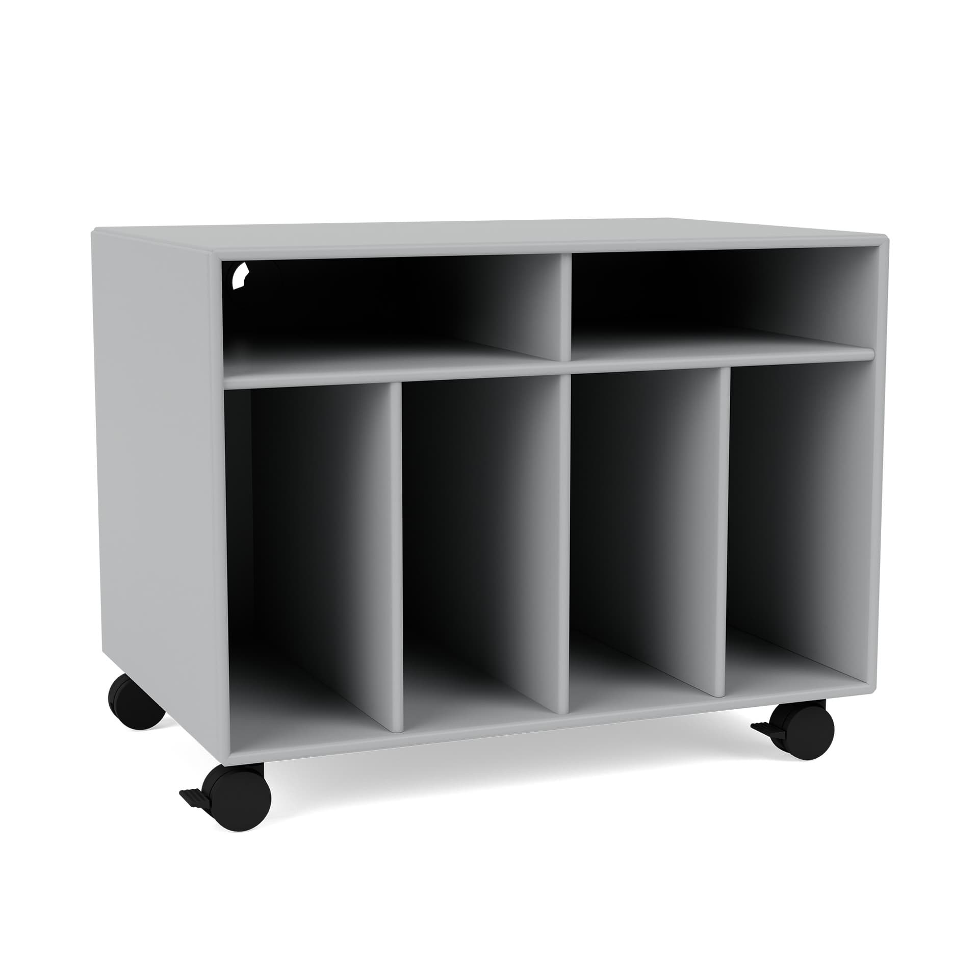Montana - SPIN I Vinyl Storage, 05-CastorsCR70Black, 02 Fjord - TV-benker - Peter J. Lassen - Grå