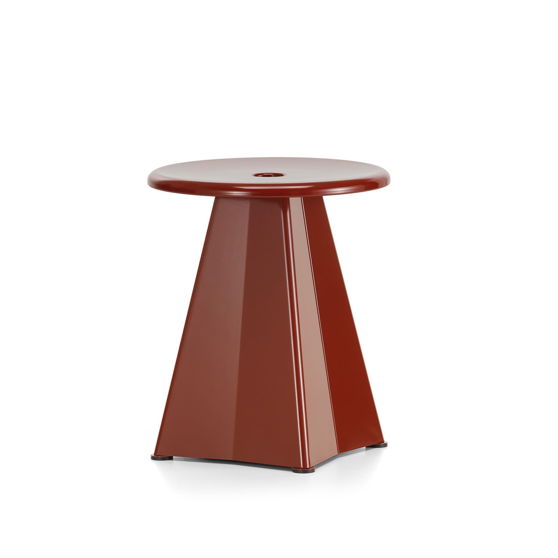 Vitra - Tabouret Métallique / Japanese Red - Krakker - Jean Prouvé - Rød - Metall