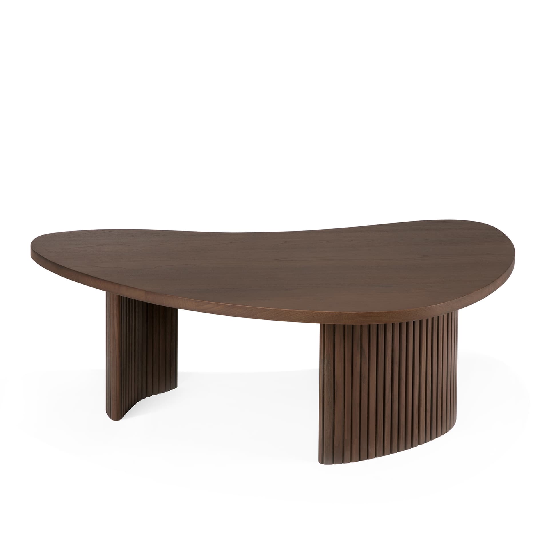 Ethnicraft - Boomerang Coffee Table - Varnished Teak - Brown - Pebble Shape 90 x 61 x 29 - Sofabord - Tre farget - Tre