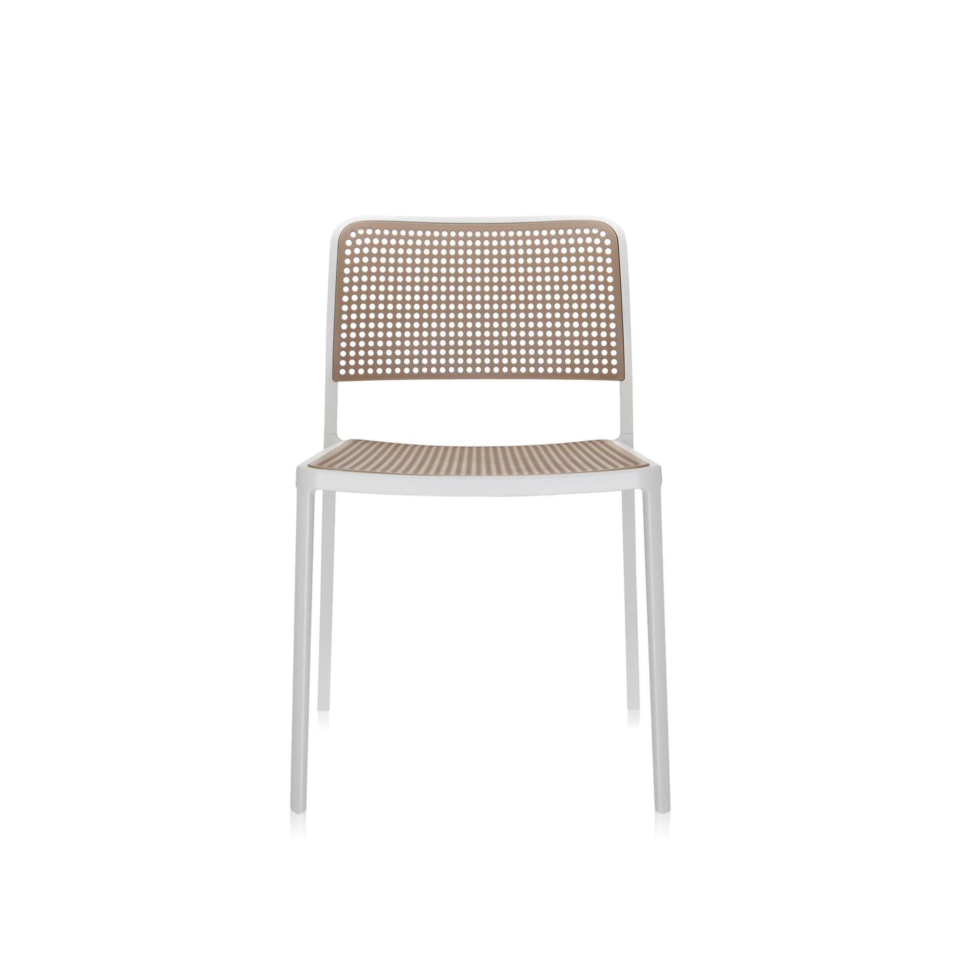 Kartell - Audrey Chair 5875, White/Sand - Spisestoler - Piero Lissoni - Hvit - Metall/Syntetisk materiale