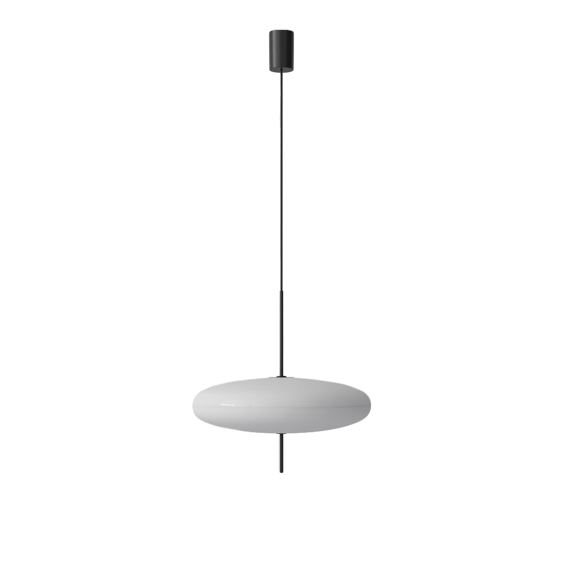 Astep - Model 2065, White Diffuser, Black Hardware, Black Cable - Pendellamper - Gino Sarfatti - Hvit
