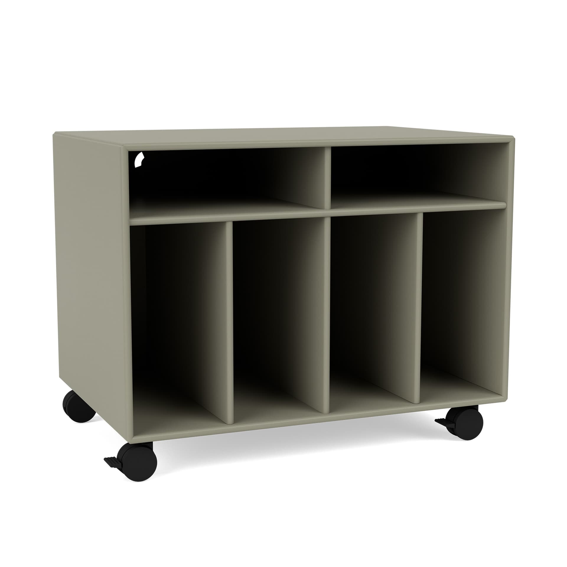 Montana - SPIN I Vinyl Storage, 05-CastorsCR70Black, 144 Fennel - Quickship - TV-benker - Peter J. Lassen - Grå