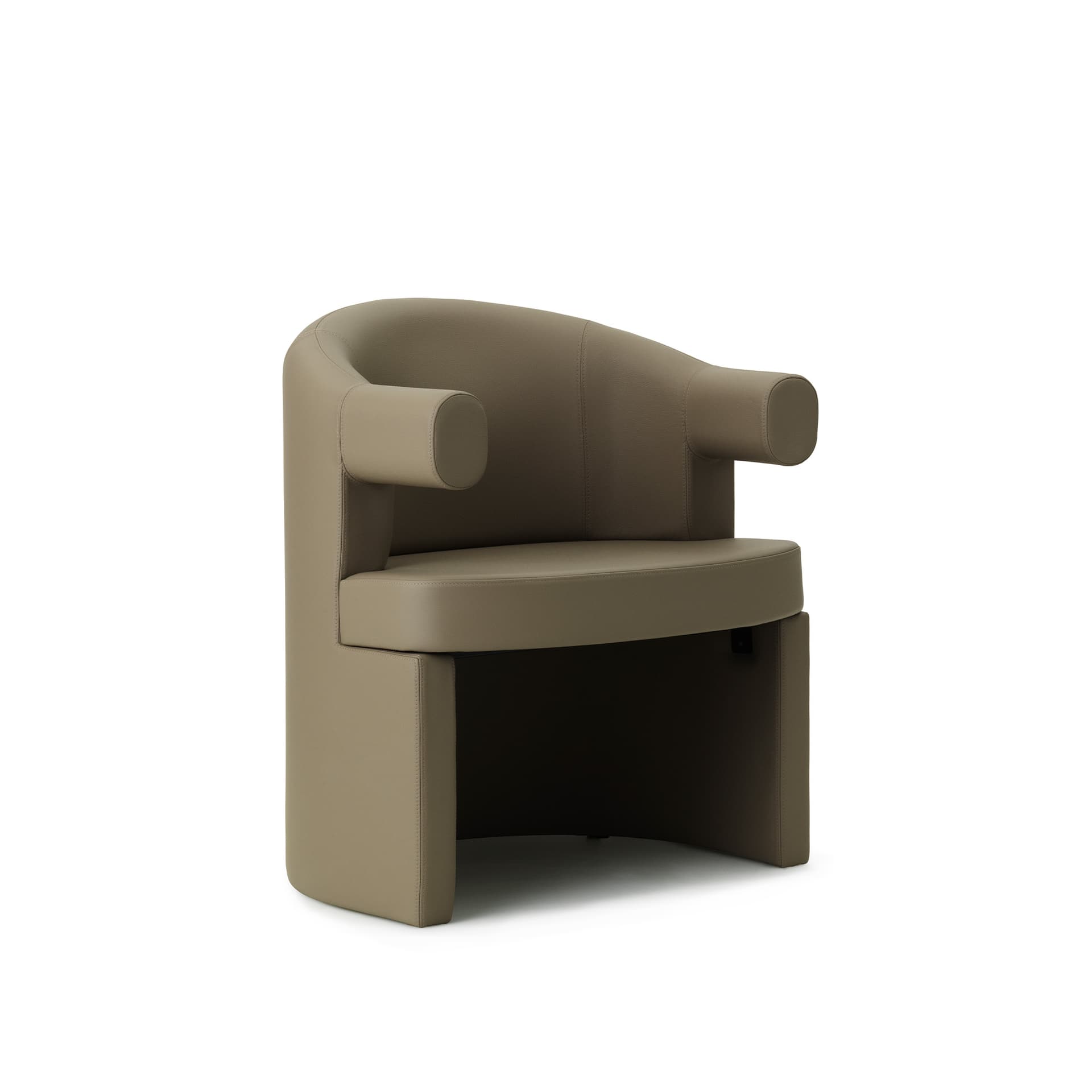Normann Copenhagen - Burra Chair - Ultra Leather 41585 - Lenestoler - Simon Legald - Brun - Tre/Skum