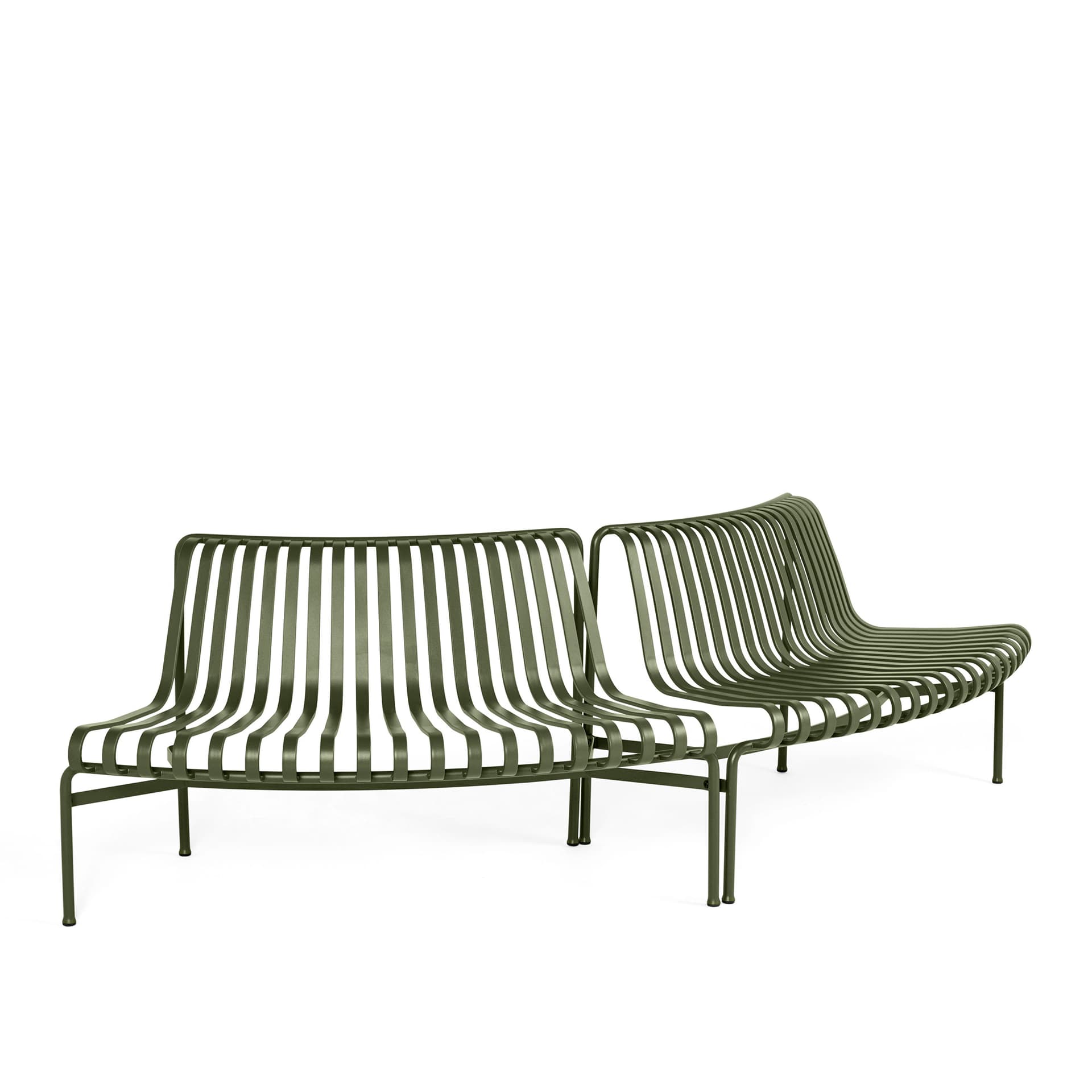 HAY - Palissade Park Dining Bench - Olive Out/Out - Hagebenker & sofaer - Ronan & Erwan Bouroullec - Grønn