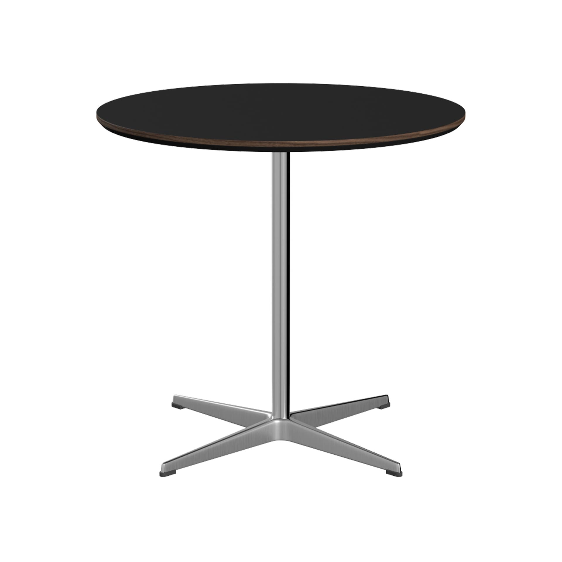 Fritz Hansen - A622 Cirkulär, Ø75 cm, Laminat Svart, 4-grenad stjärnfot - Spisebord - Arne Jacobsen,Piet Hein - Svart - Laminat/Metall