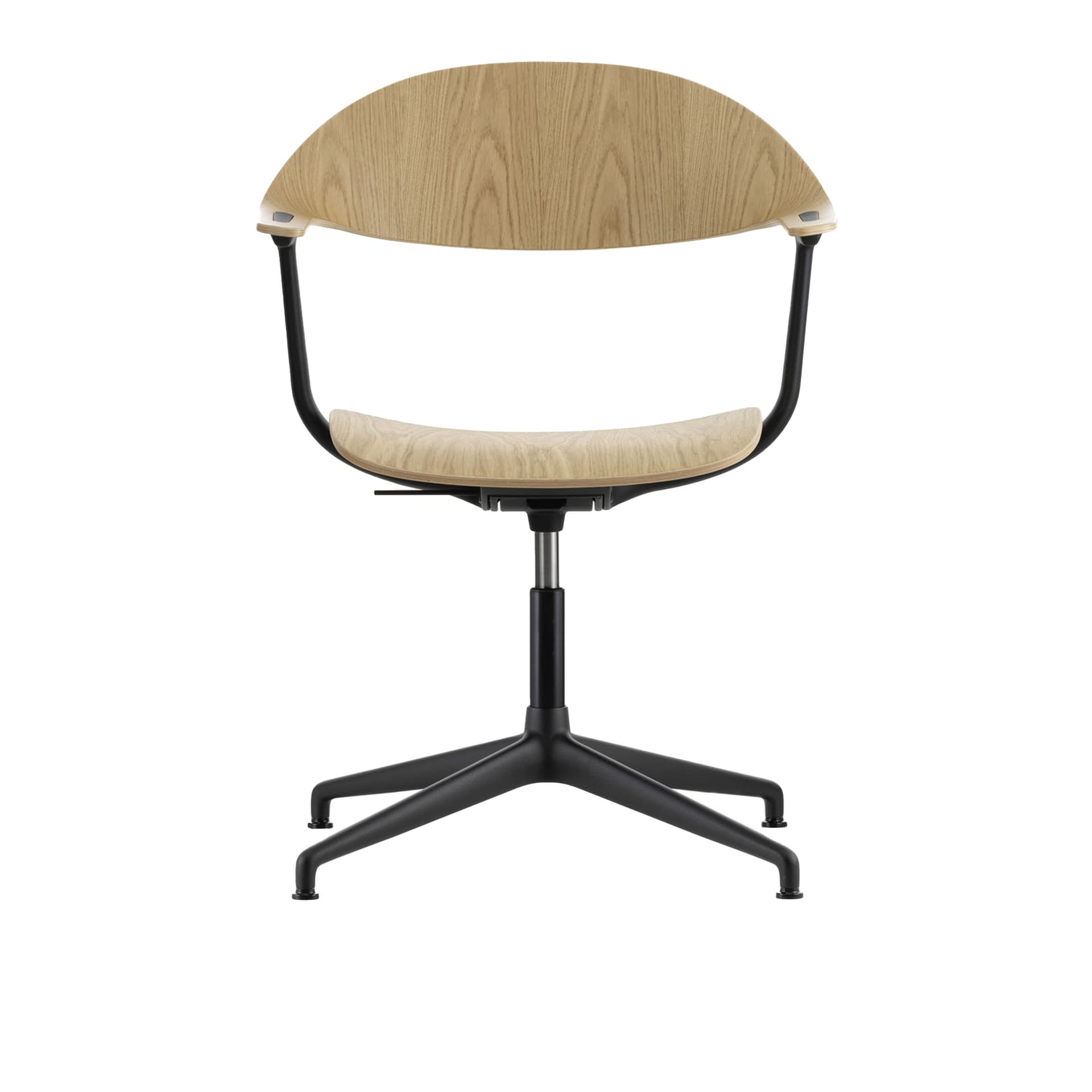 Vitra - Mynt skrivebordsstol natural oak/ deep black - Kontorstoler - Erwan Bouroullec - Tre farget - Tre