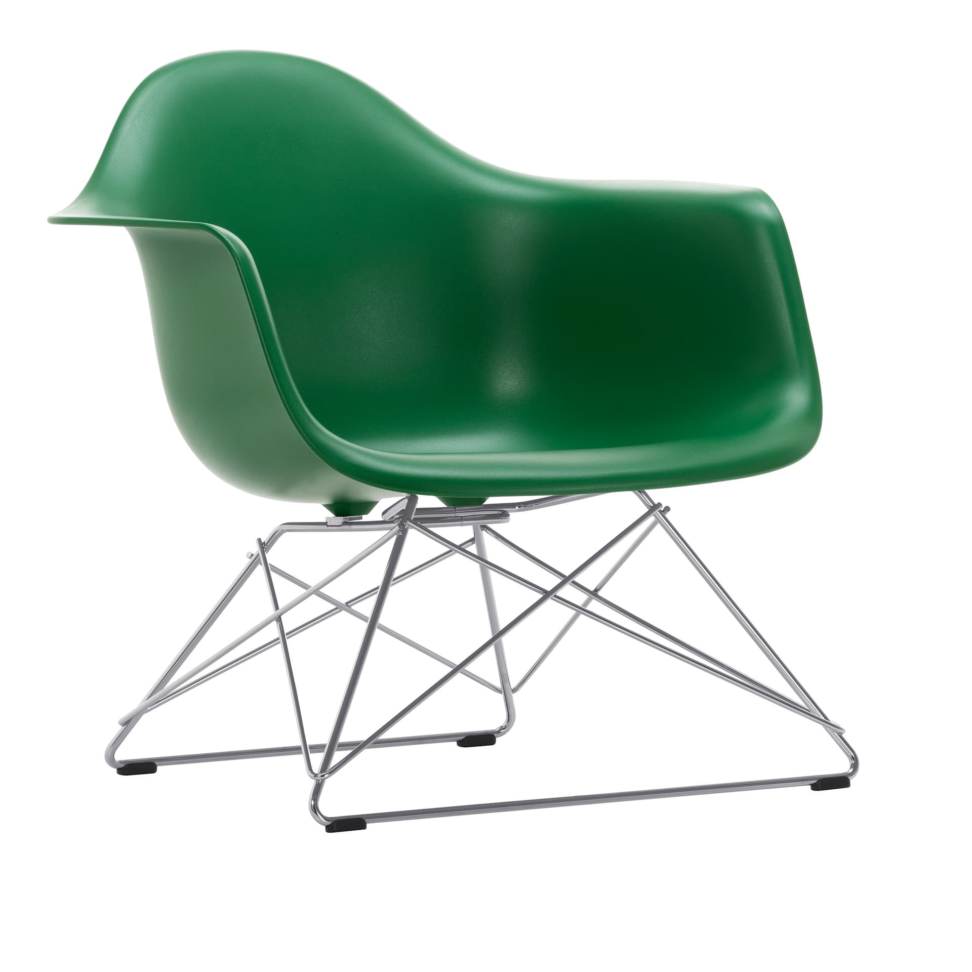 Vitra - Eames RE Plastic Armchair LAR 17 Emerald, Chrome - Lenestoler - Charles & Ray Eames - Grønn - Metall/Plast