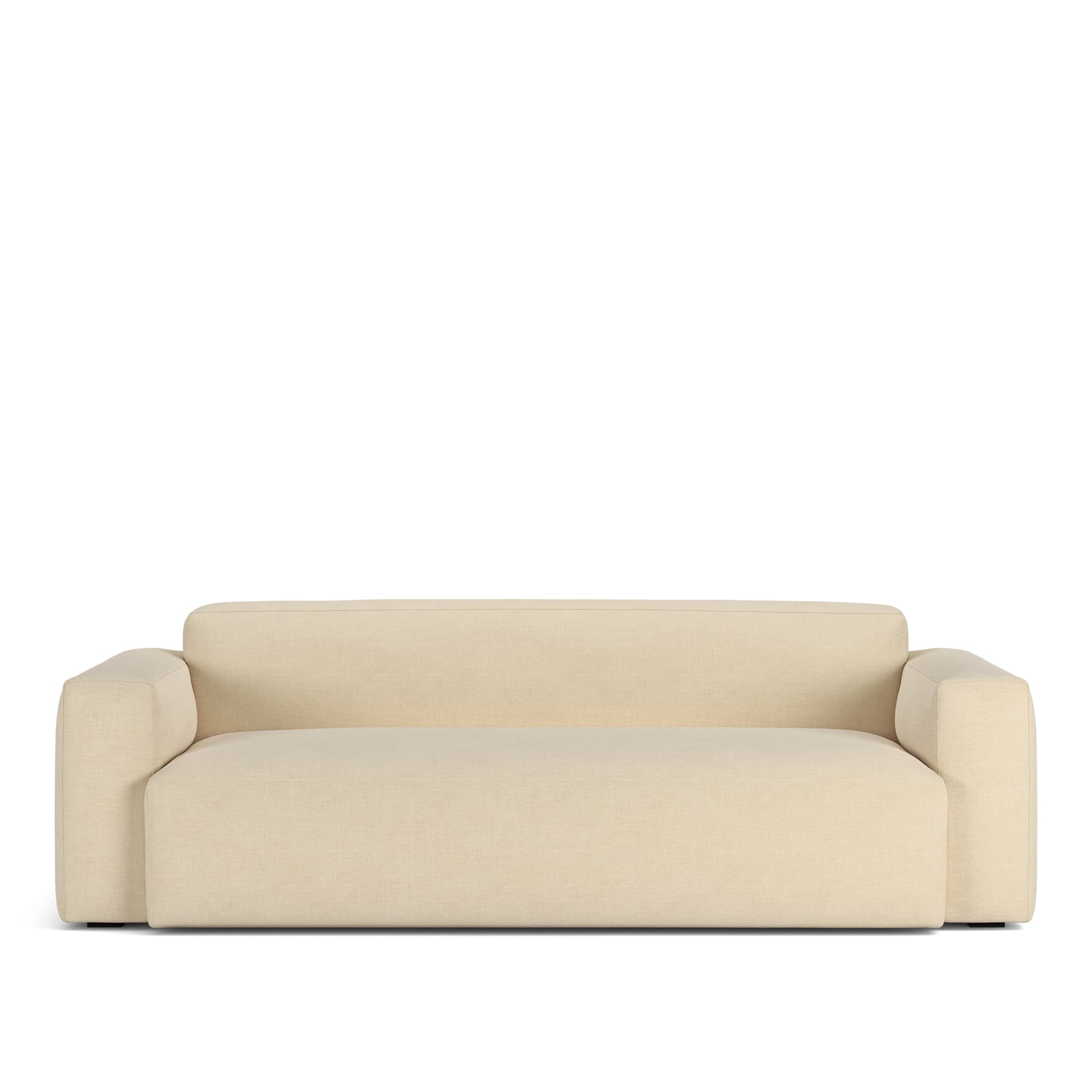 NOGA - Brick 2,5-Seater Sofa Sienna 101 Fixed Upholstery - Sofaer - Beige - Ned/Metall/Tre/Tekstilmateriale