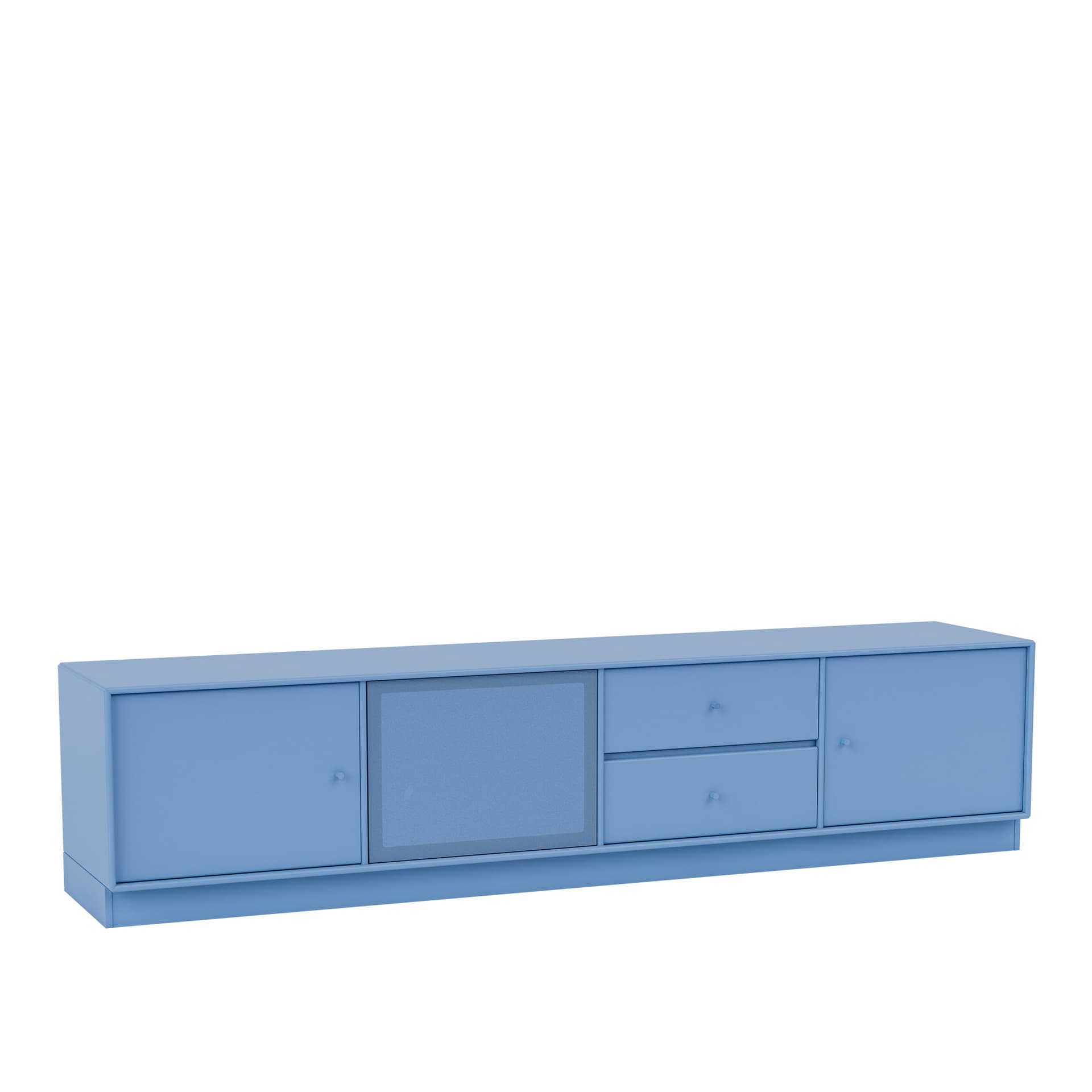 Montana - Octave Viii TV Bench 154-Azure 07 Plinth 7 cm - TV-benker - Peter J. Lassen - Blå - Tre