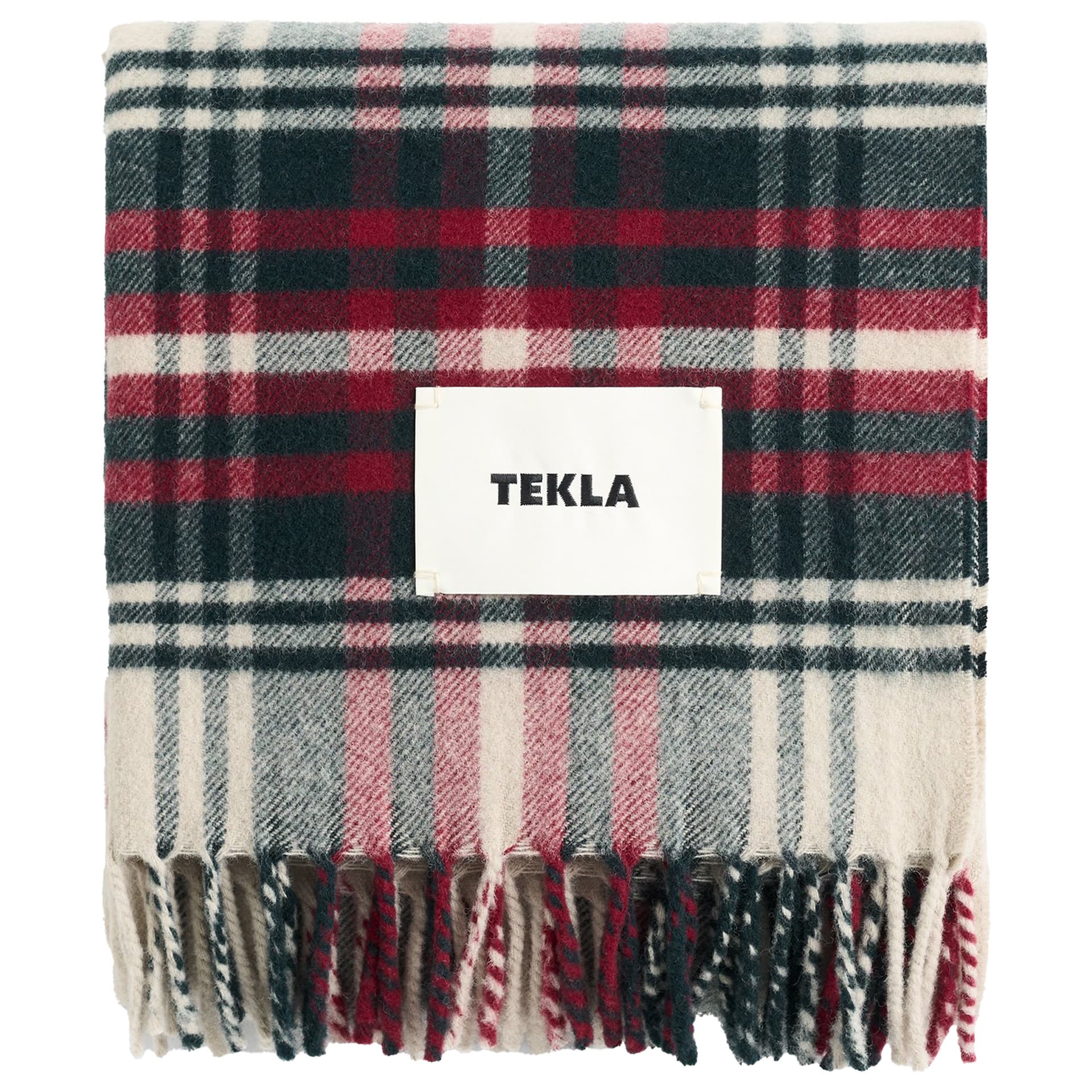 Tekla - Lambswool blanket with fringes, Muir Plaid, 140X200 - Pledd og tepper - Ull