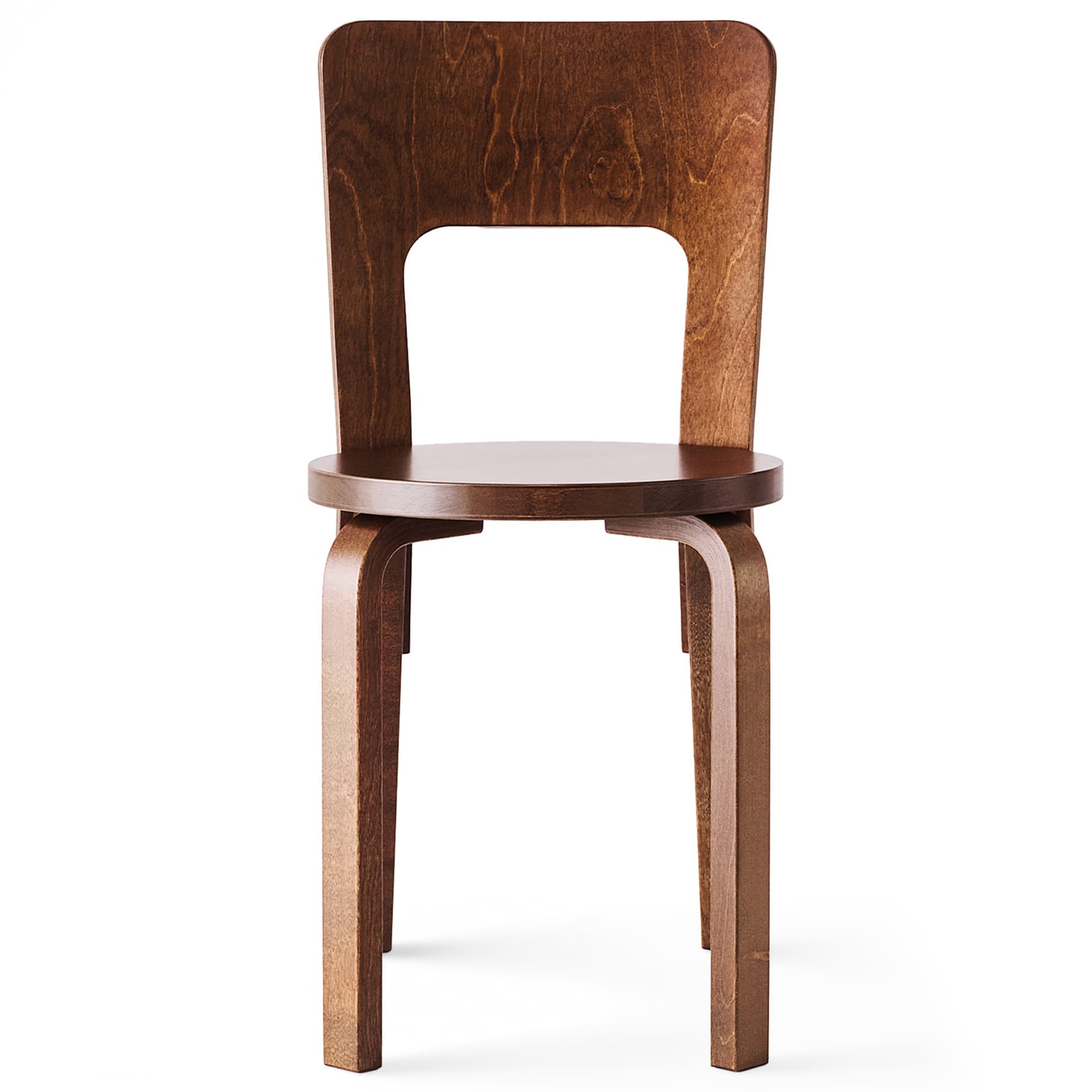 Artek - Chair 66 Exclusive Edition walnut stain - Spisestoler - Alvar Aalto - Tre farget - Tre
