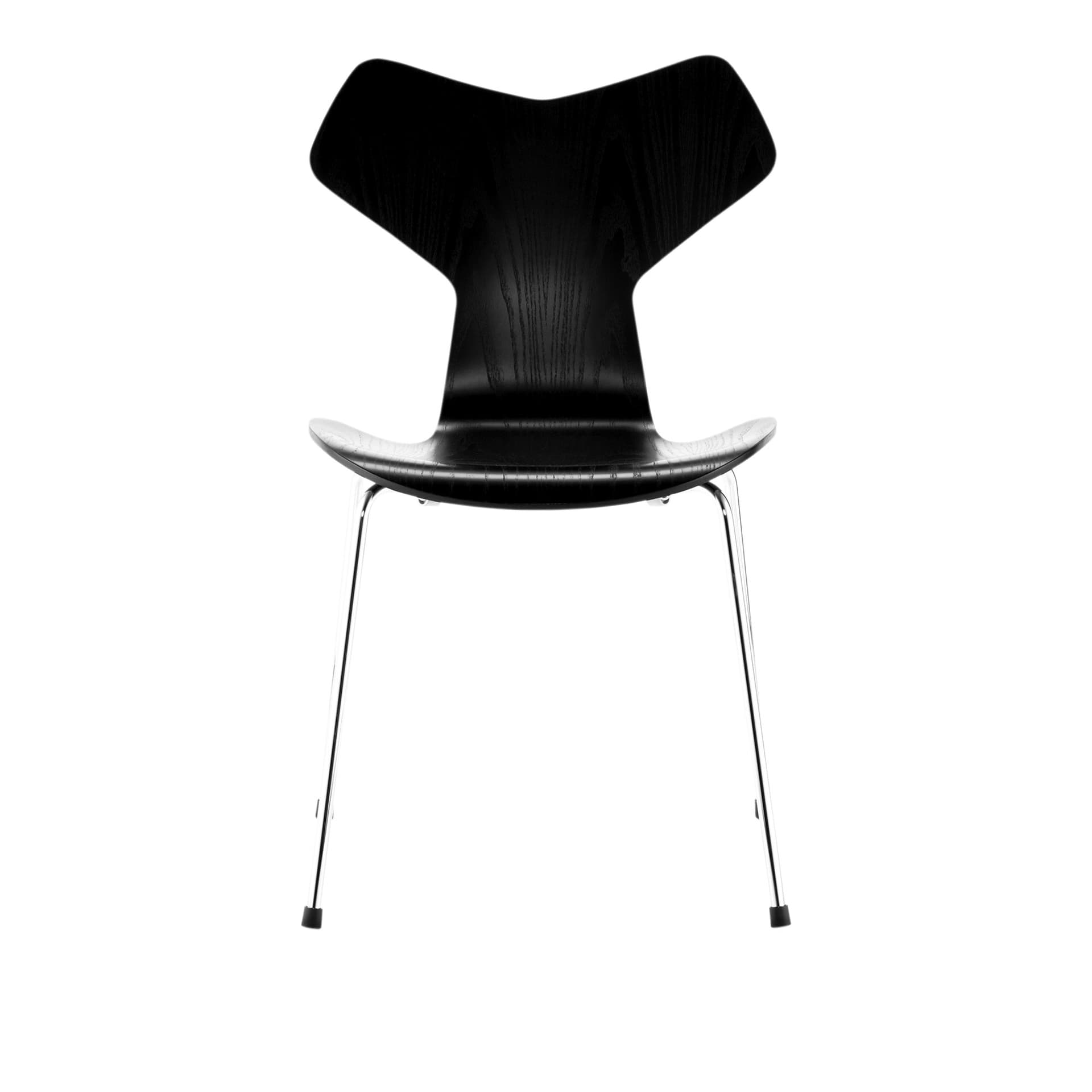 Fritz Hansen - 3130 Grand Prix - Svart Askfanér - Spisestoler - Arne Jacobsen - Svart - Metall/Tre