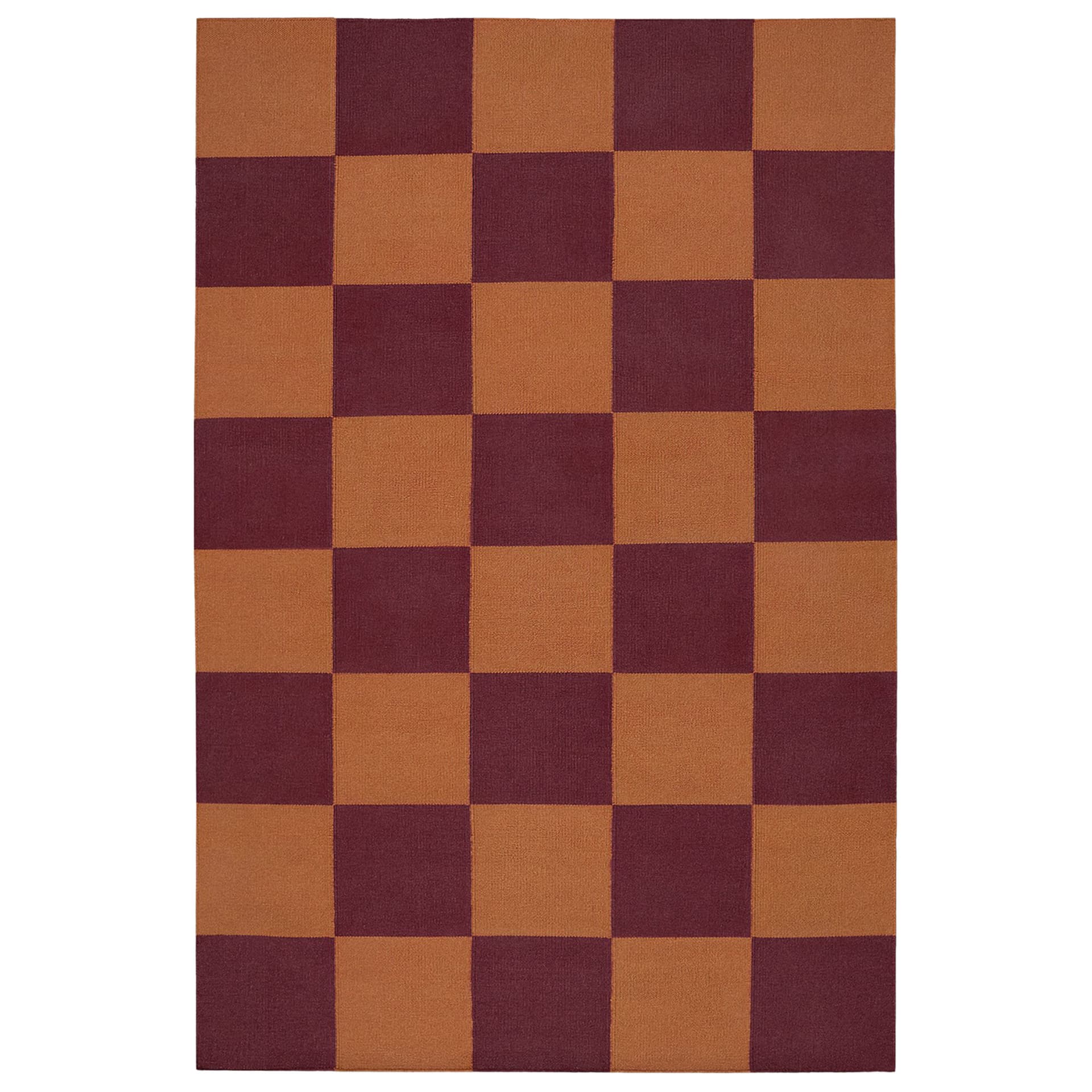 Nordic Knots - Square Red/Orange 200 x 300 cm - Mønstrede tepper - Ull