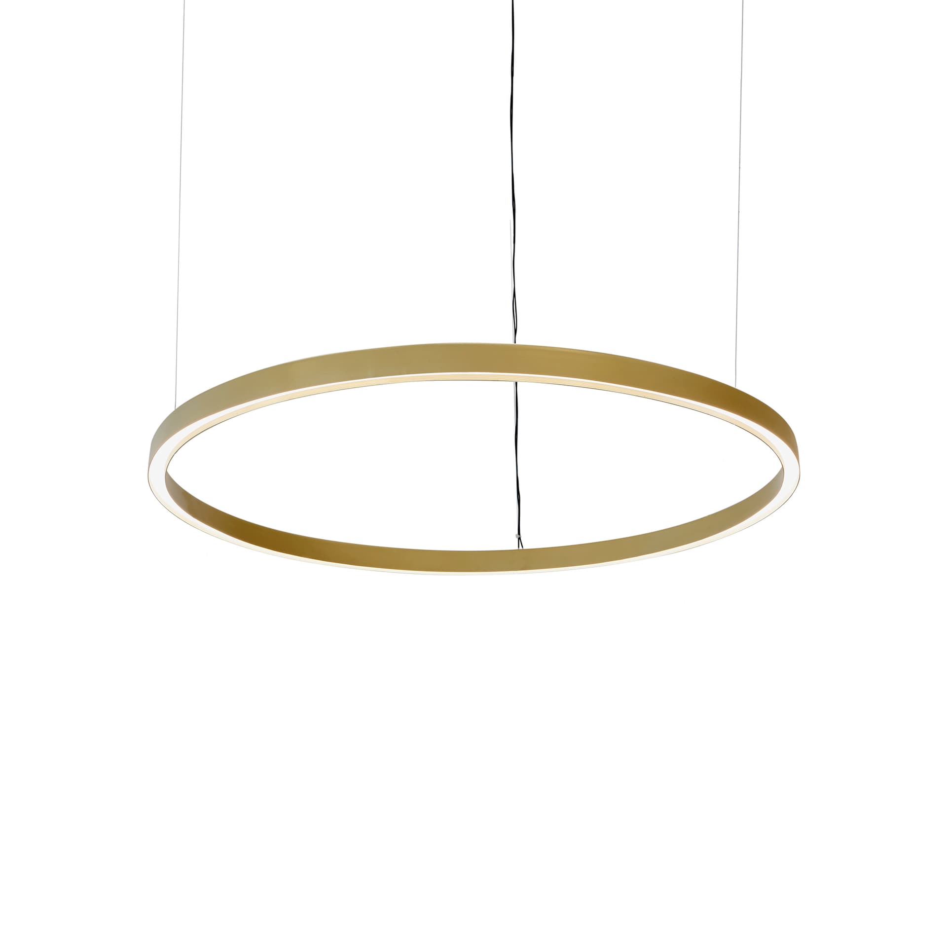 Luceplan - Compendium Circle Suspension Brass 110 cm - Pendellamper - Daniel Rybakken - Gull