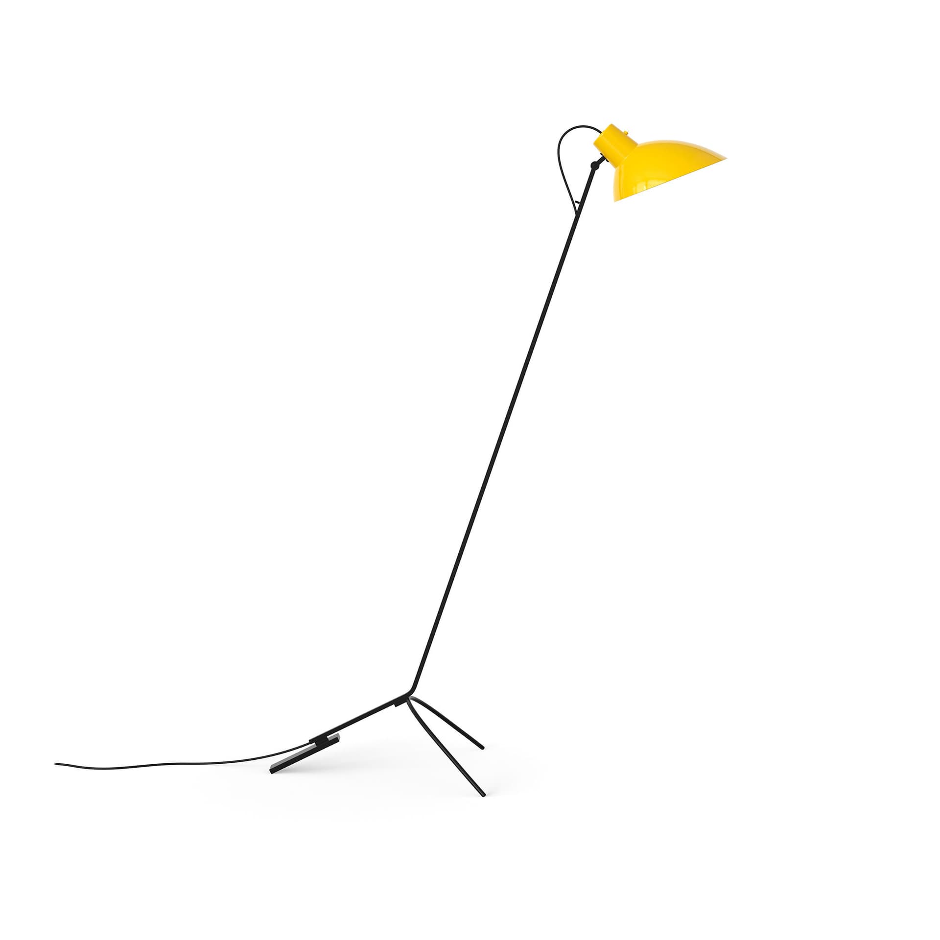 Astep - VV Cinquanta Floor, Black Frame, Yellow Reflector - Skjermlamper - Vittoriano Viganò - Gul