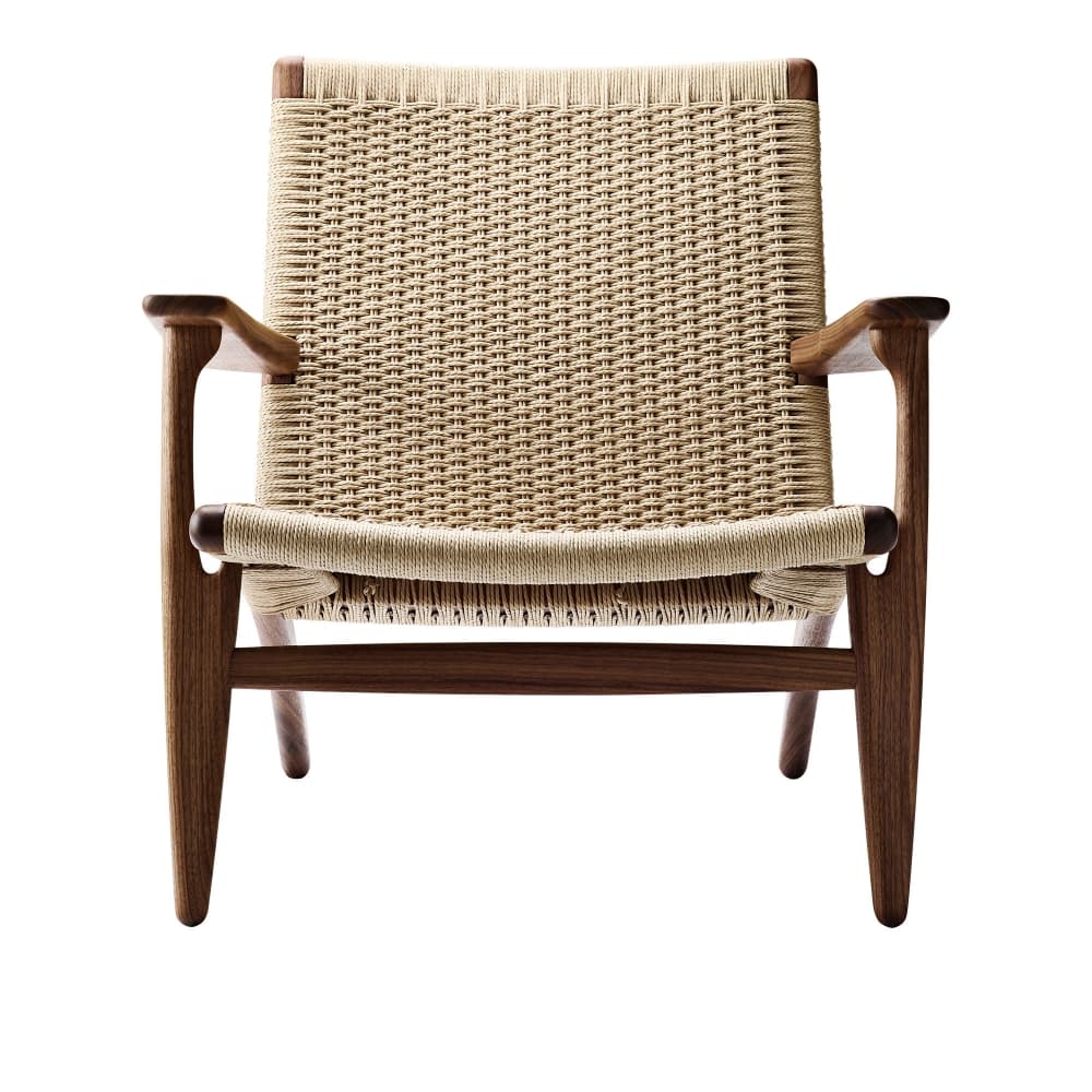 Carl Hansen - CH25, Oljad Valnöt, Naturflätat papperssnöre - Lenestoler - Hans J. Wegner - Tre farget - Naturlig materiale/Tre