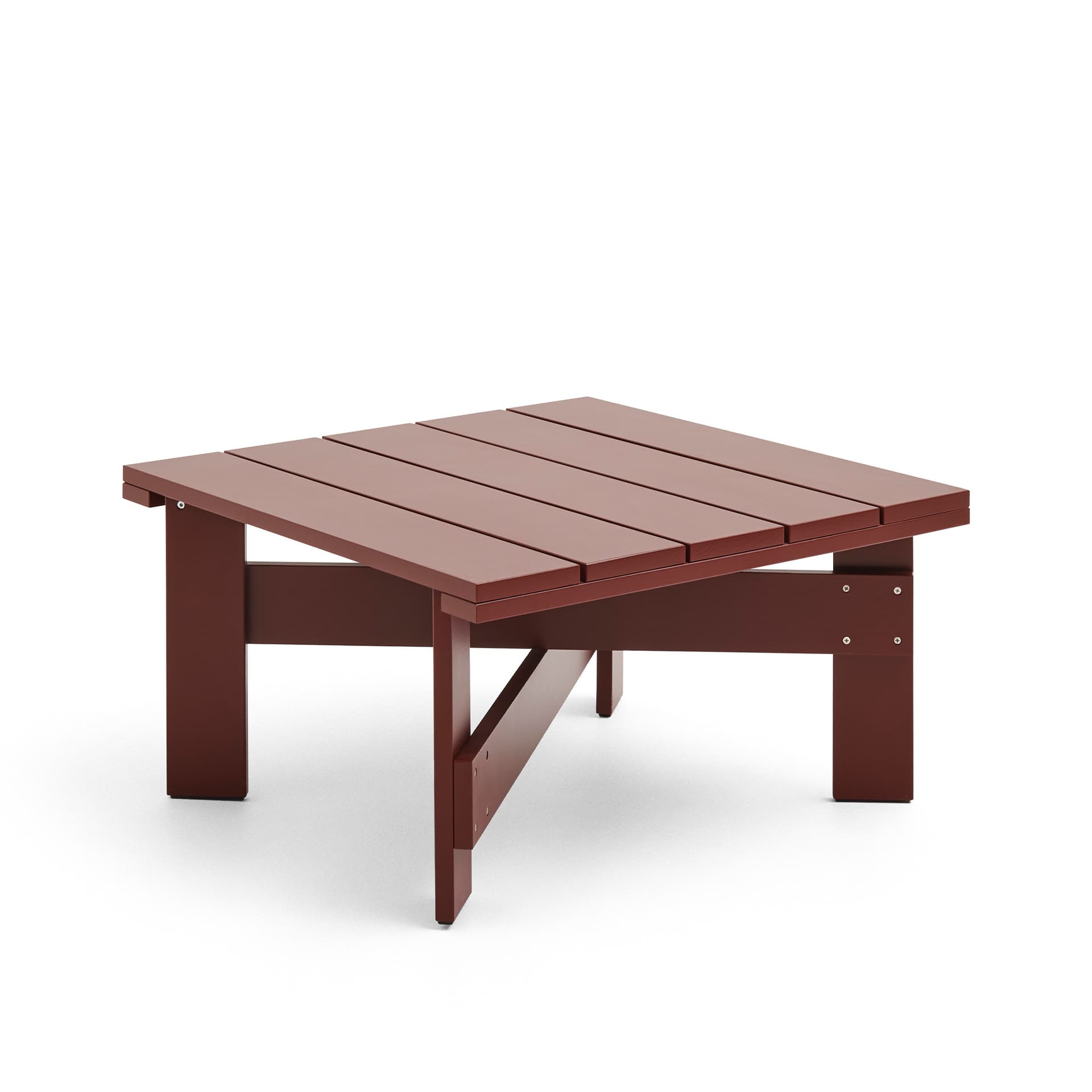 HAY - Crate Low Table - Iron red - Utendørs småbord & sidebord - Gerrit Rietveld - Rød - Tre