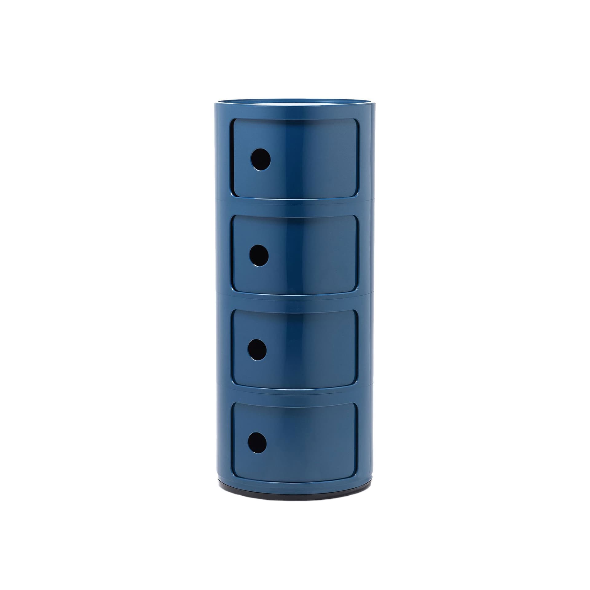 Kartell - Componibili 4985, Blue, 4 Compartments - Skuffeseksjoner - Anna Castelli Ferrieri - Blå - Plast
