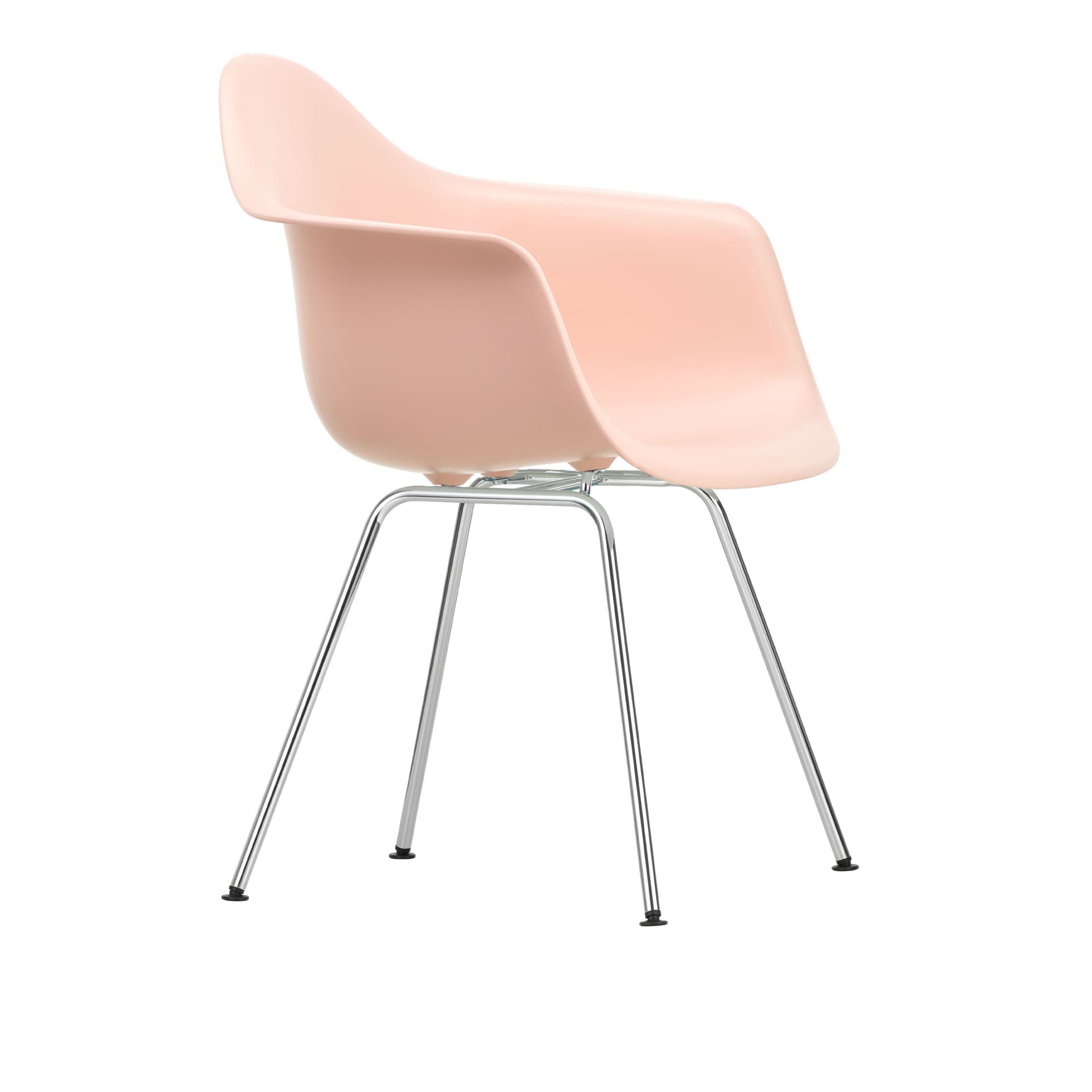 Vitra - Eames Plastic Armchair DAX - 41 Pale Rose - Chrome Base - Spisestoler - Charles & Ray Eames - Rosa - Metall/Plast