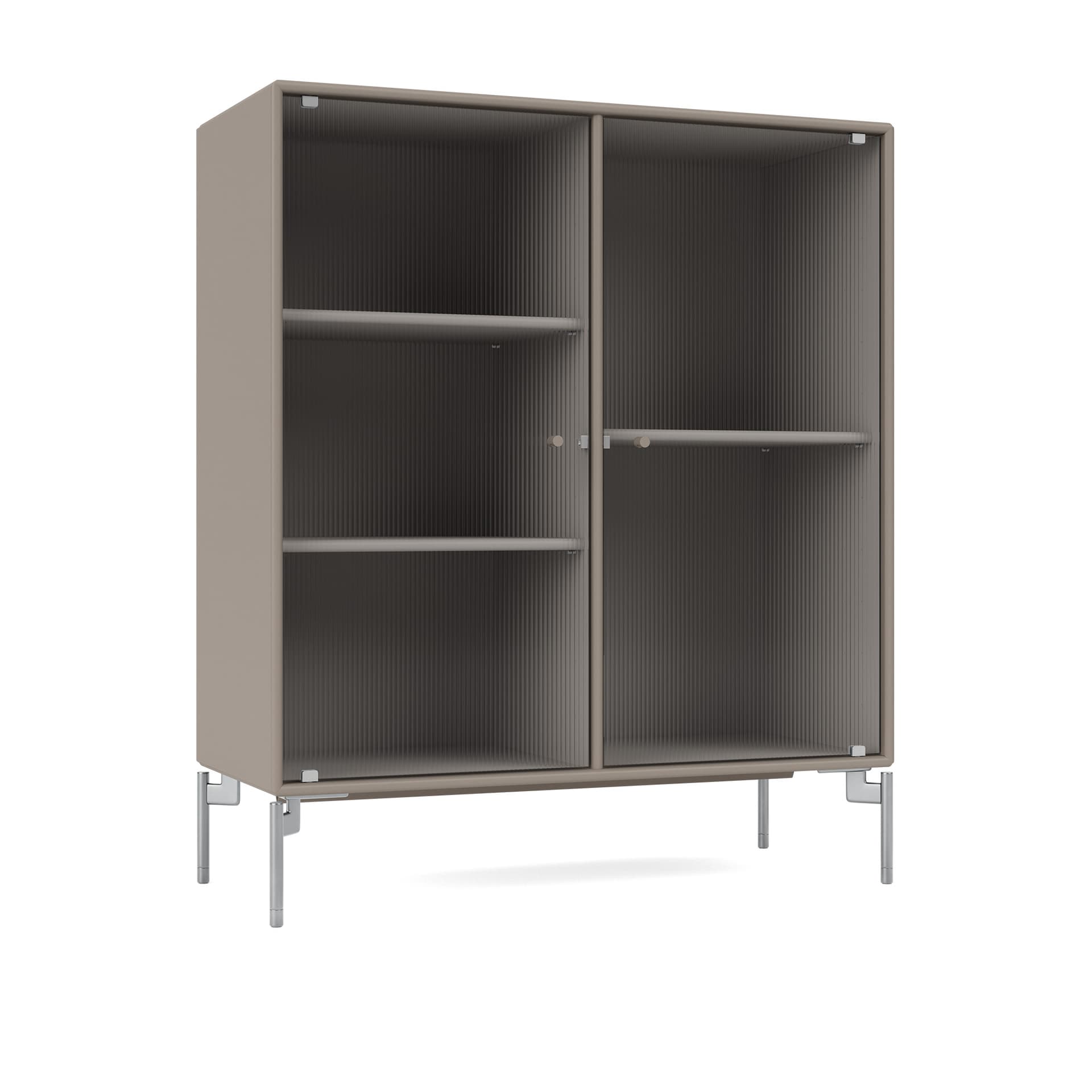 Montana - Ripple Ii – Vitrine Cabinet 141-Truffle Matt Chrome - Vitrineskap - Peter J. Lassen - Beige - Tre
