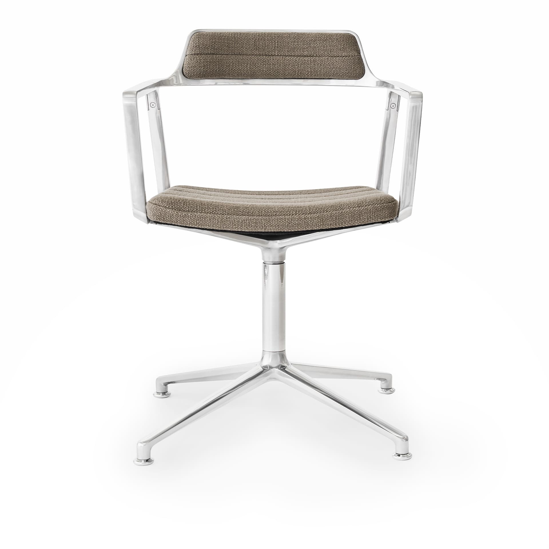 Vipp - Vipp452 kontorstol polerad ram med dark sand textil - Kontorstoler - Beige