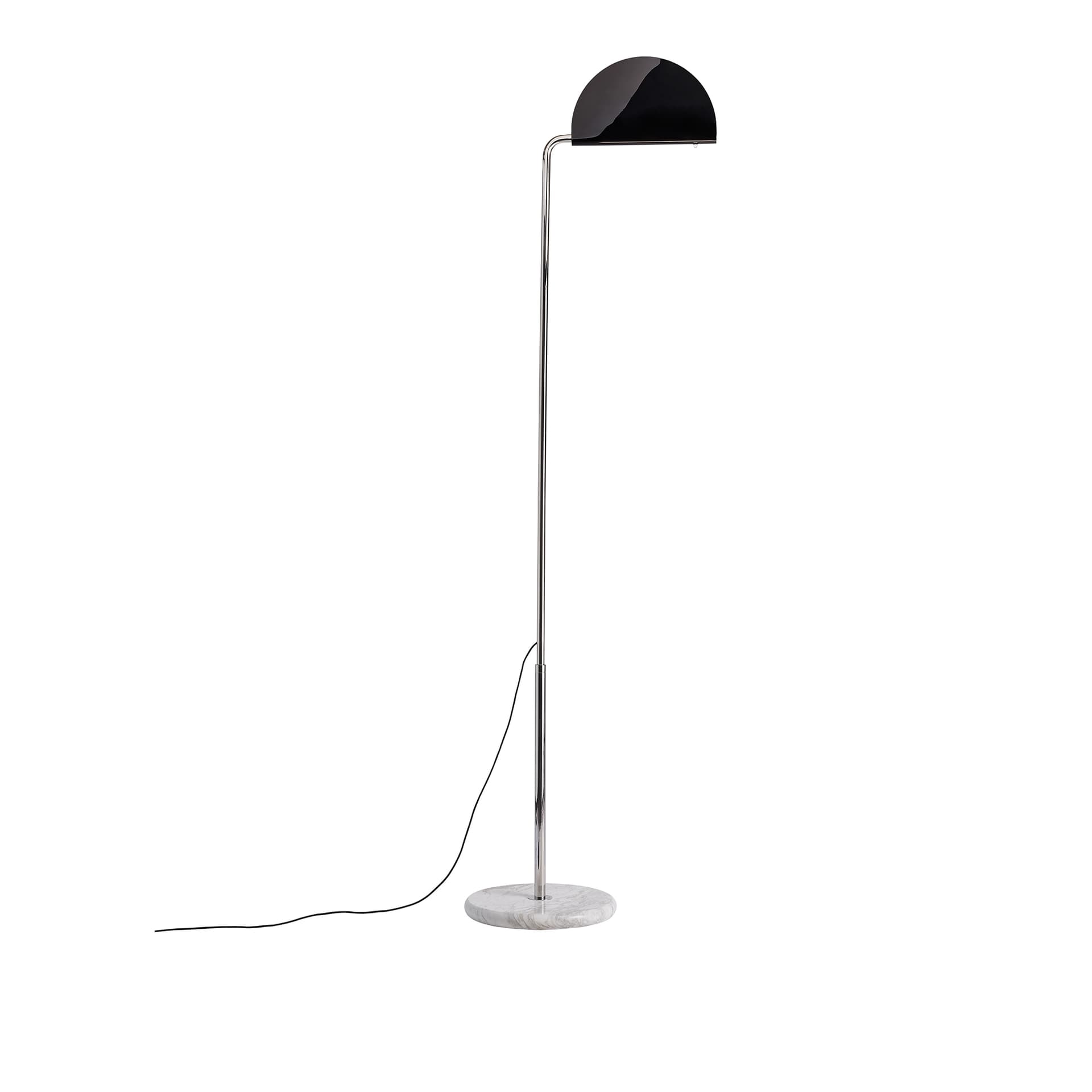 DCW - Mezzaluna Gulvlampe White Marble/Black