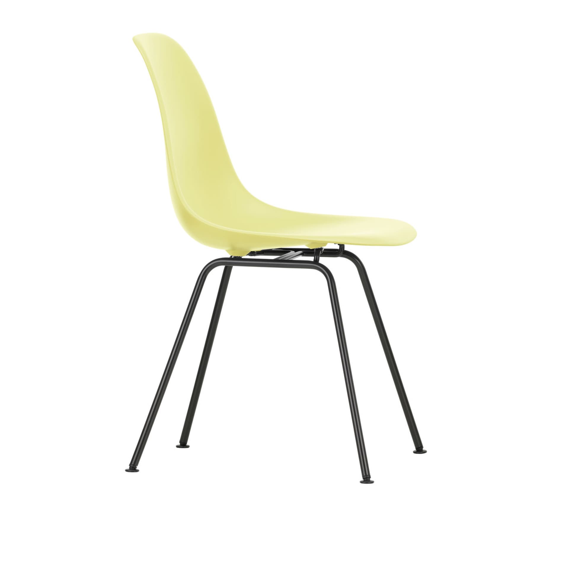 Vitra - Eames RE Plastic Chair DSX 92 Citron, Basic Dark Base - Spisestoler - Charles & Ray Eames - Gul - Metall/Plast