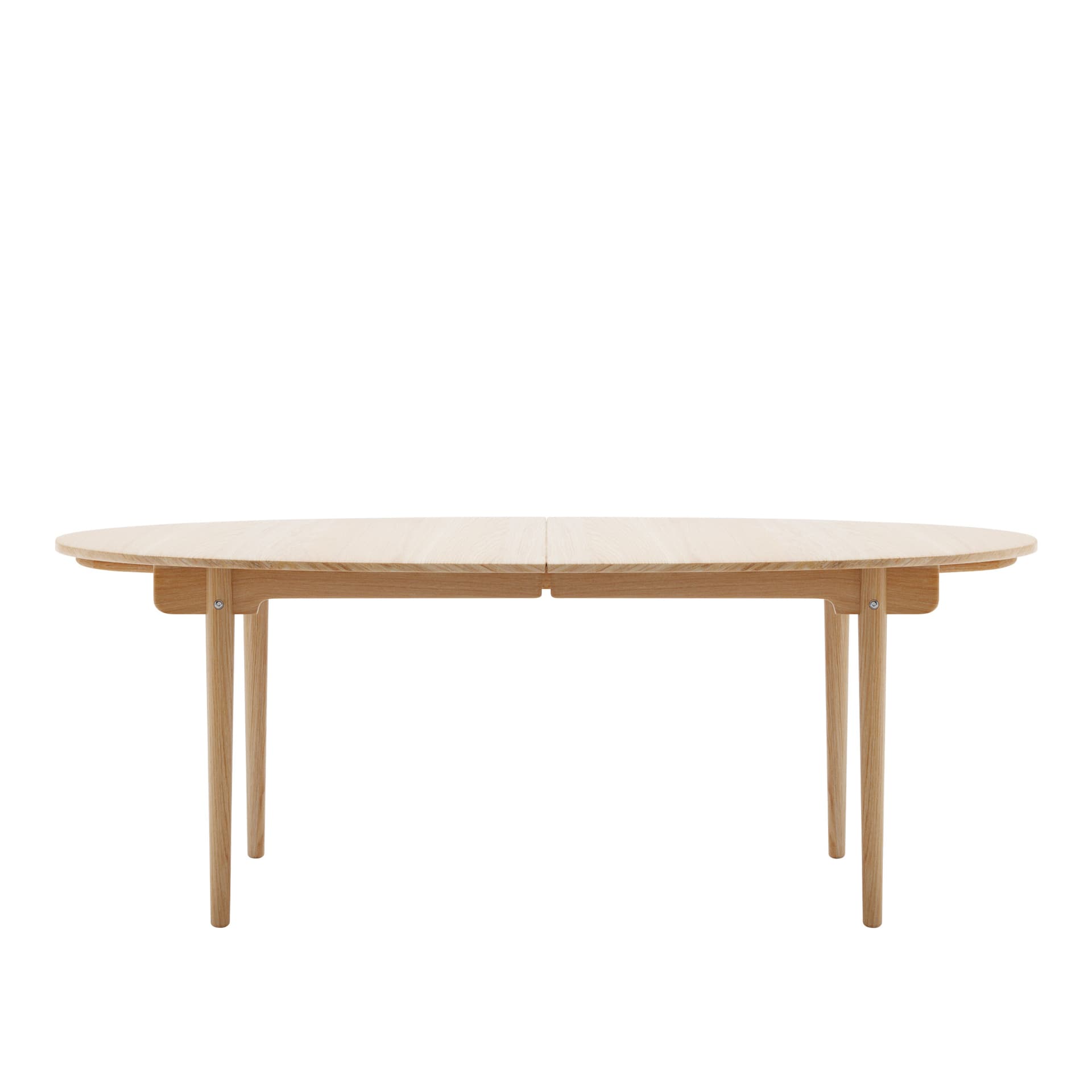 Carl Hansen - CH338, Klarlackad Ek, Med plats för 2 st iläggsskivor - Spisebord - Hans J. Wegner - Beige - Tre